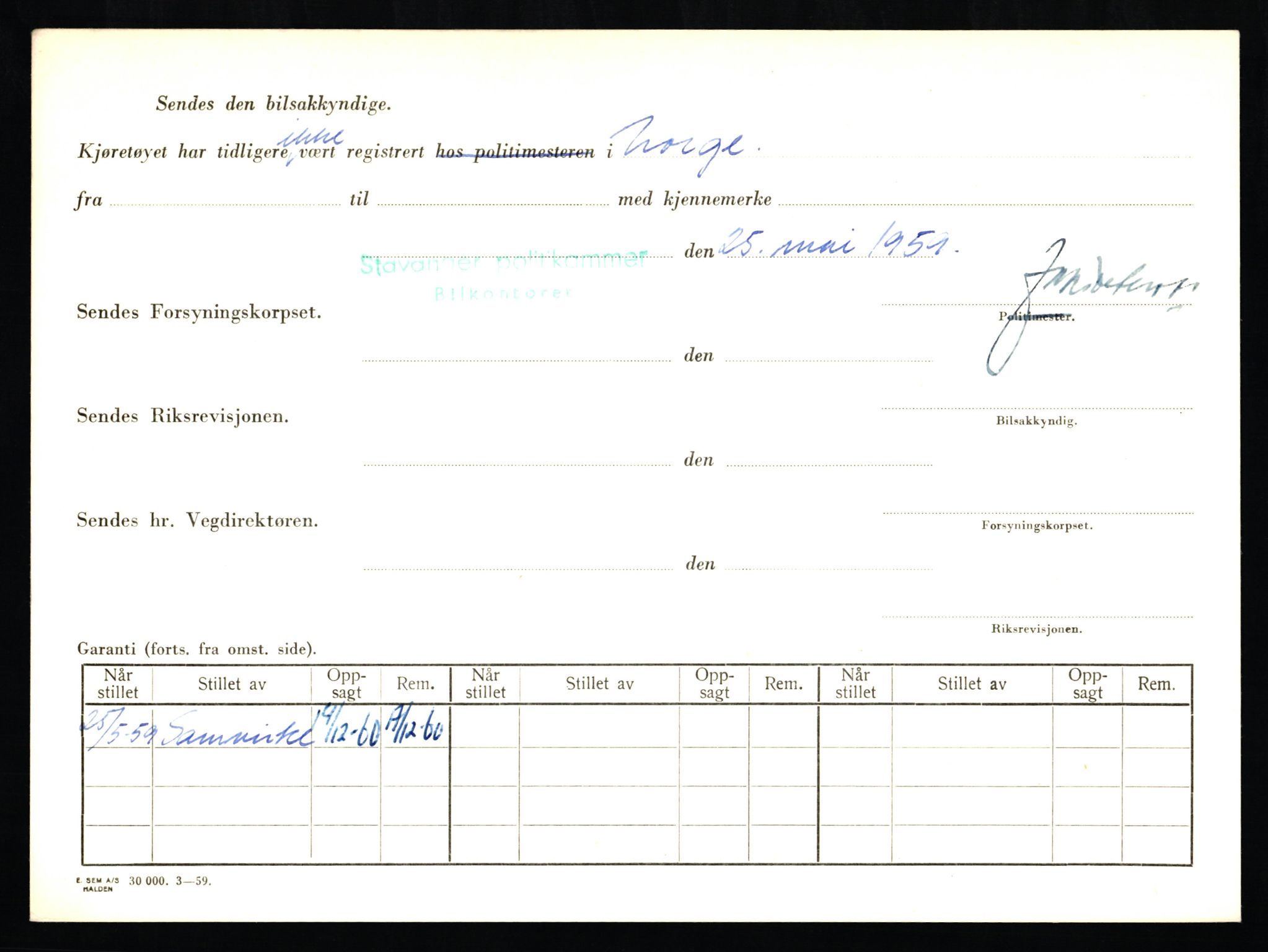 Stavanger trafikkstasjon, SAST/A-101942/0/F/L0016: L-5950 - L-6499, 1930-1971, p. 1332