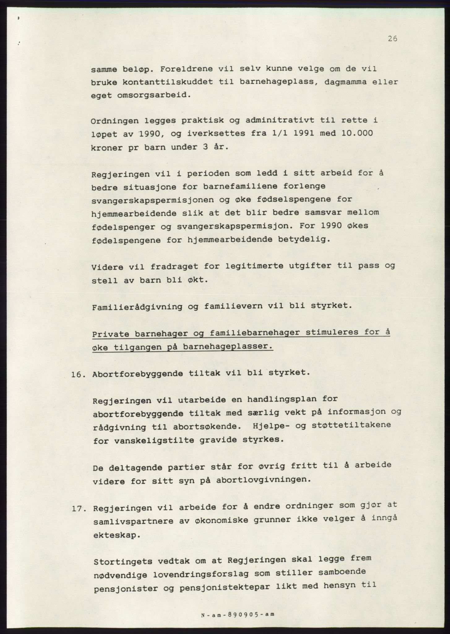 Forhandlingsmøtene 1989 mellom Høyre, KrF og Senterpartiet om dannelse av regjering, AV/RA-PA-0697/A/L0001: Forhandlingsprotokoll med vedlegg, 1989, p. 519