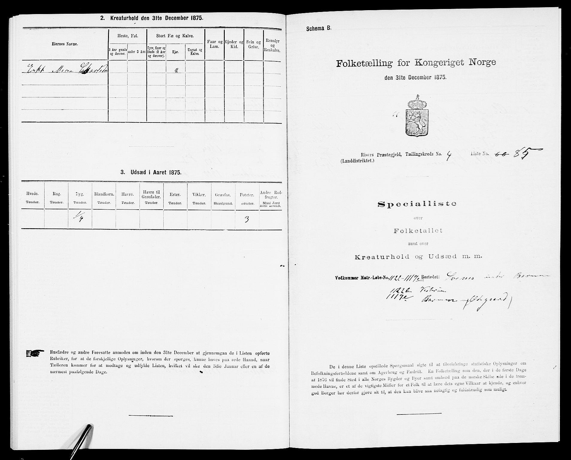 SAK, 1875 census for 0913L Risør/Søndeled, 1875, p. 783