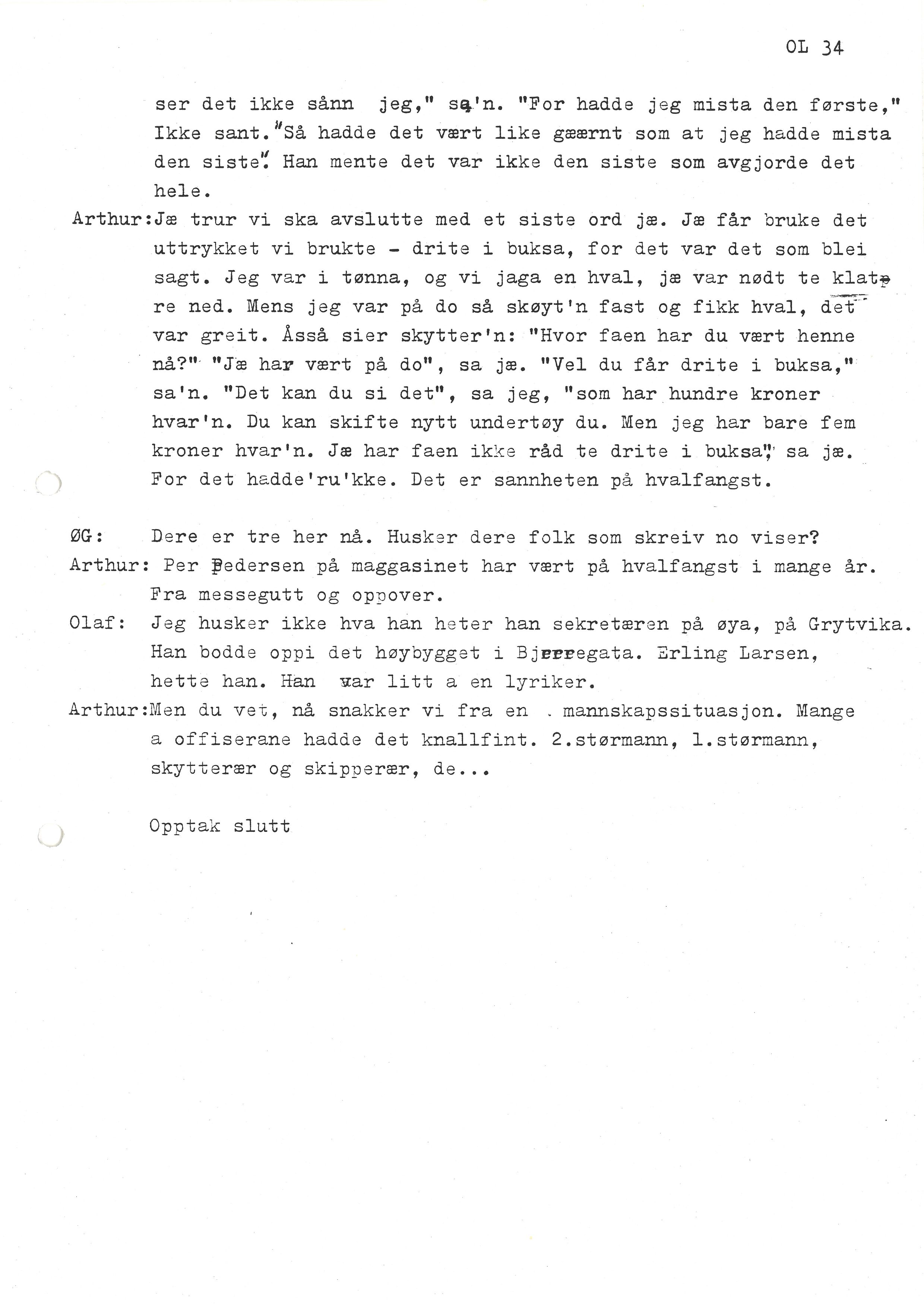 Sa 16 - Folkemusikk fra Vestfold, Gjerdesamlingen, VEMU/A-1868/I/L0001: Informantregister med intervjunedtegnelser, 1979-1986