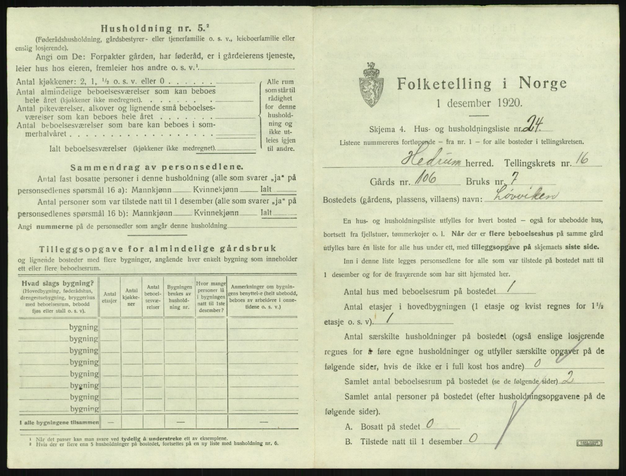 SAKO, 1920 census for Hedrum, 1920, p. 1513