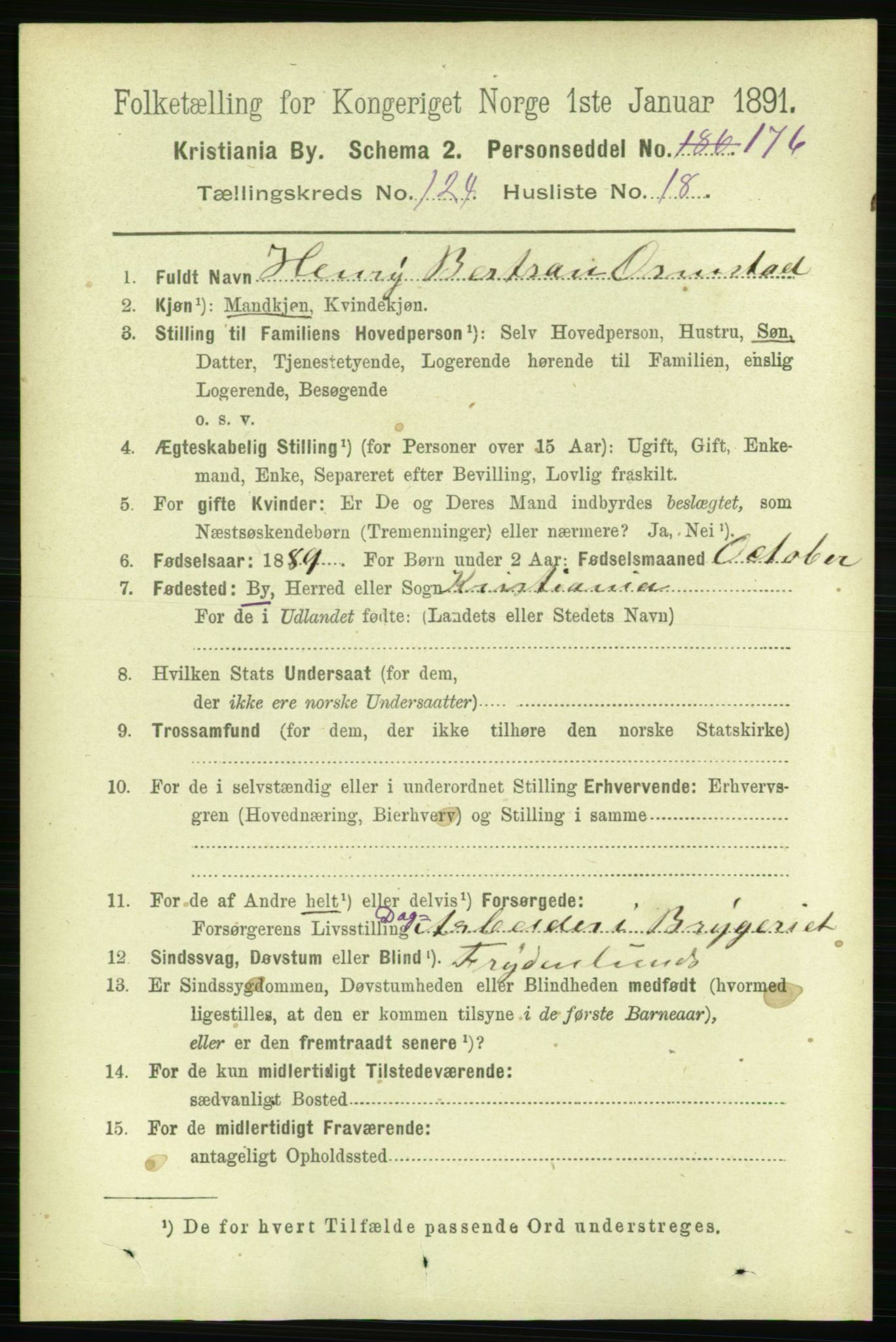 RA, 1891 census for 0301 Kristiania, 1891, p. 65757