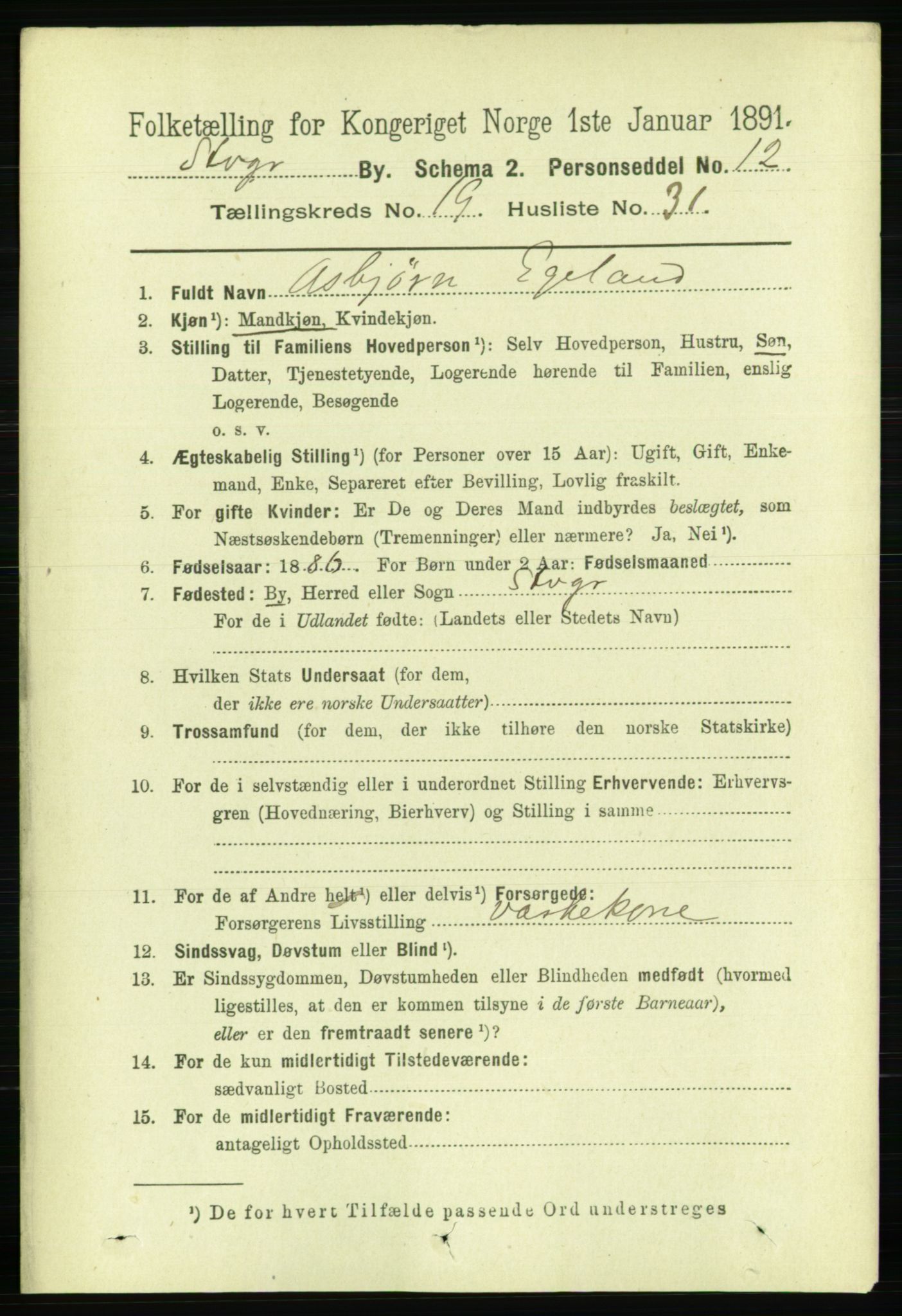 RA, 1891 census for 1103 Stavanger, 1891, p. 22797