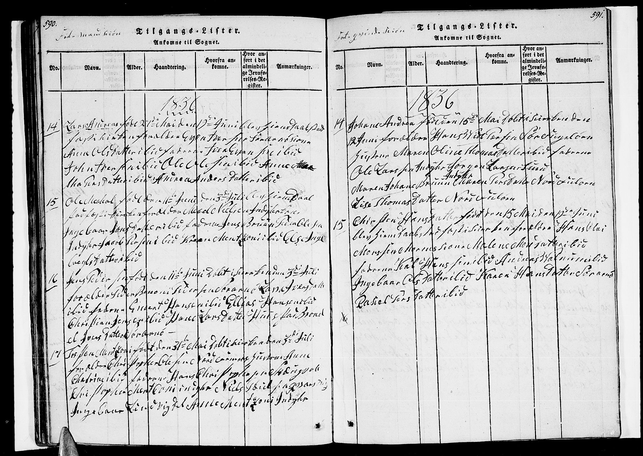 Ministerialprotokoller, klokkerbøker og fødselsregistre - Nordland, AV/SAT-A-1459/805/L0105: Parish register (copy) no. 805C01, 1820-1839, p. 590-591