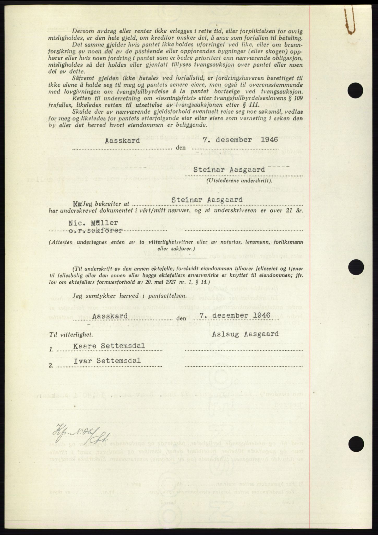 Nordmøre sorenskriveri, AV/SAT-A-4132/1/2/2Ca: Mortgage book no. B95, 1946-1947, Diary no: : 24/1947