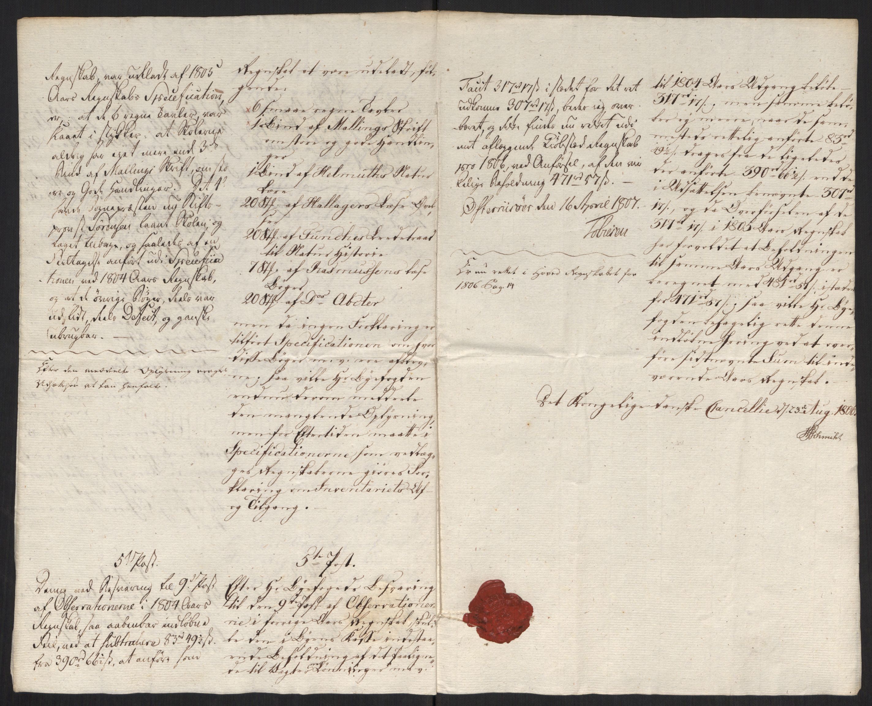 Danske Kanselli 1800-1814, AV/RA-EA-3024/K/Kk/Kka/Kkac/L0237: Kjøpstadregnskap Øster Risør, 1805-1810, p. 336