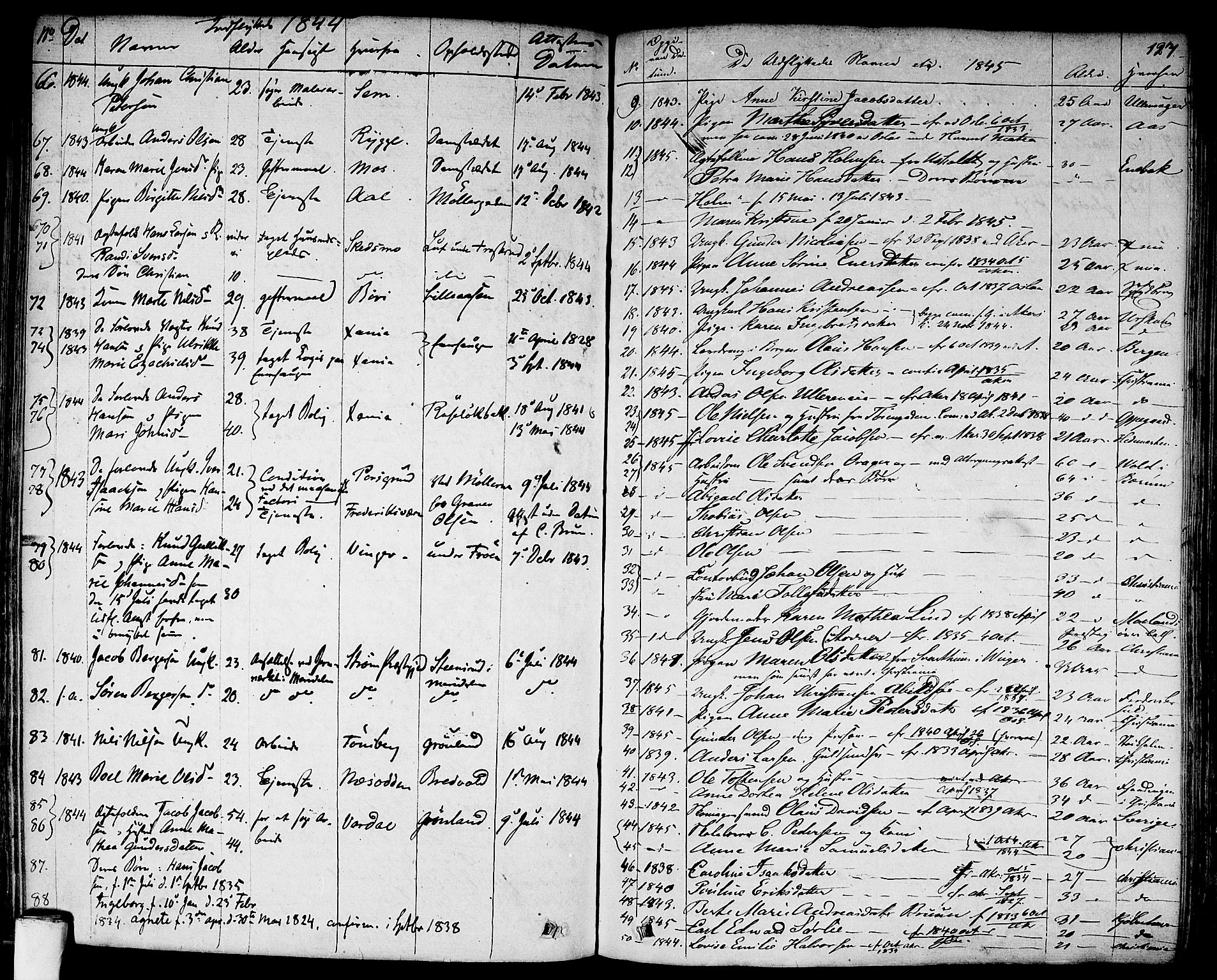 Aker prestekontor kirkebøker, SAO/A-10861/F/L0018: Parish register (official) no. 17, 1829-1852, p. 127