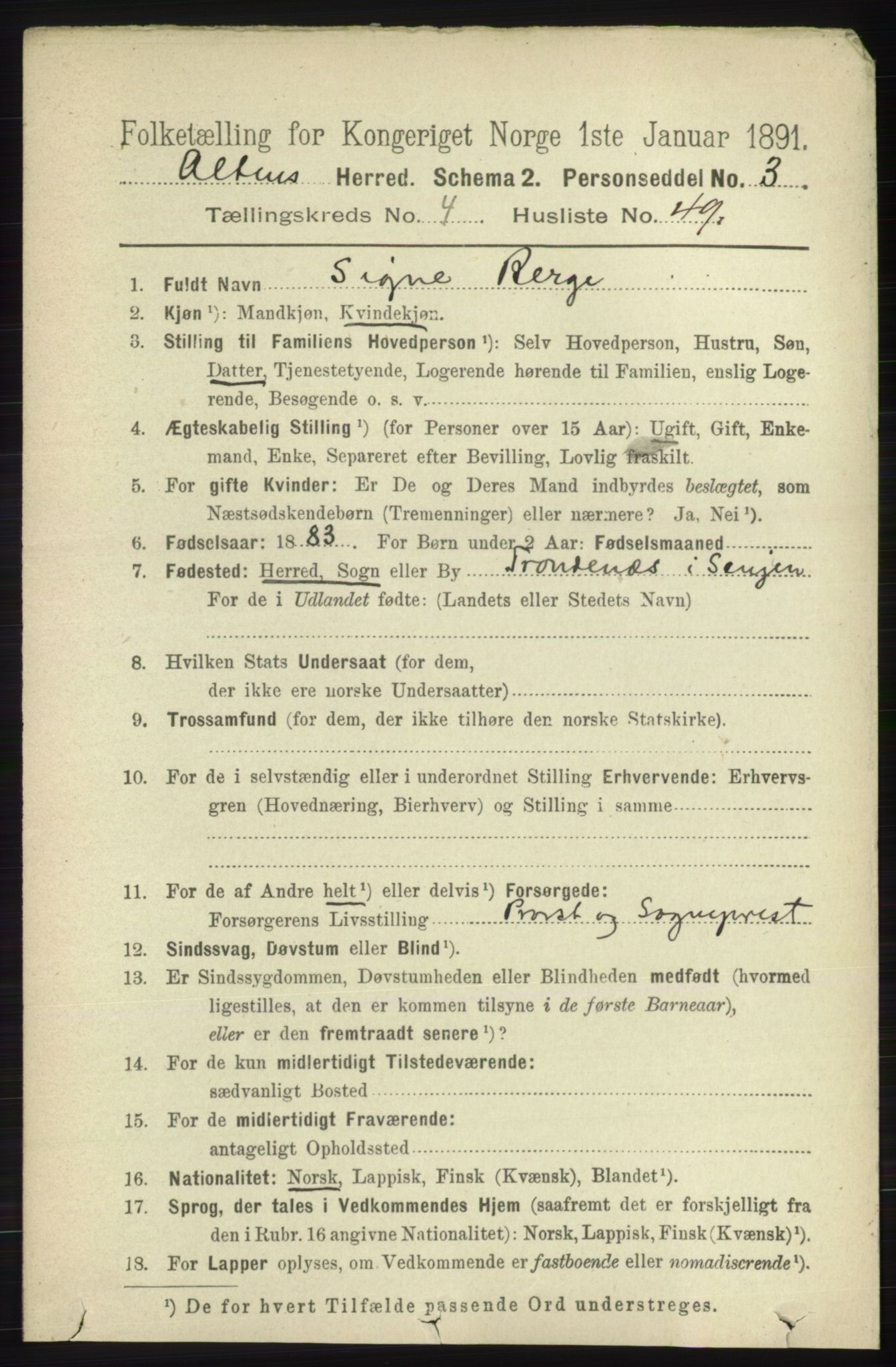 RA, 1891 census for 2012 Alta, 1891, p. 1611