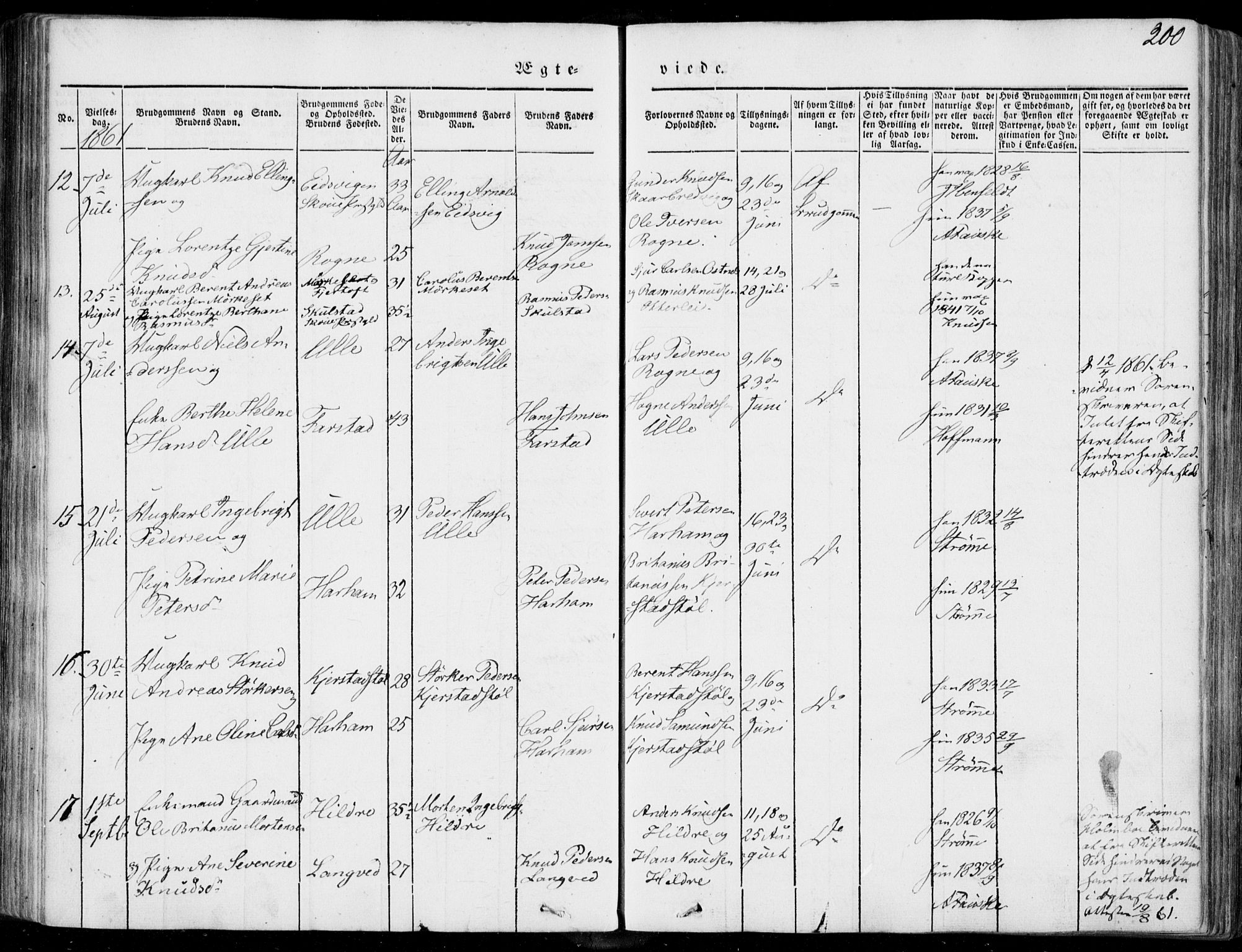 Ministerialprotokoller, klokkerbøker og fødselsregistre - Møre og Romsdal, SAT/A-1454/536/L0497: Parish register (official) no. 536A06, 1845-1865, p. 200