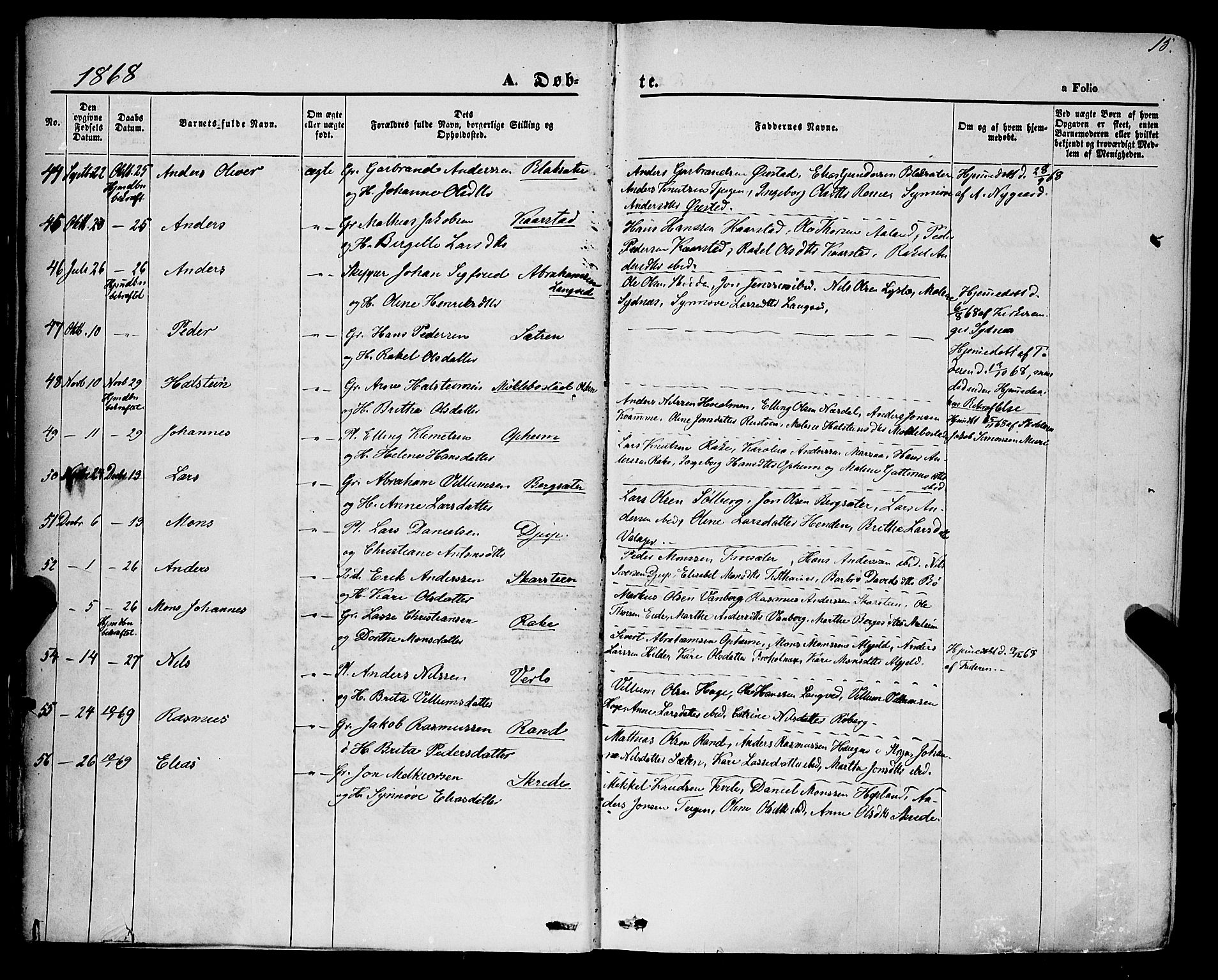 Innvik sokneprestembete, AV/SAB-A-80501: Parish register (official) no. A 6, 1865-1878, p. 15