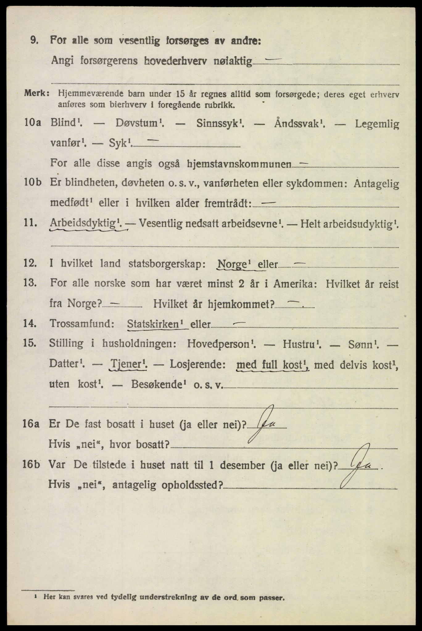SAH, 1920 census for Ytre Rendal, 1920, p. 2066