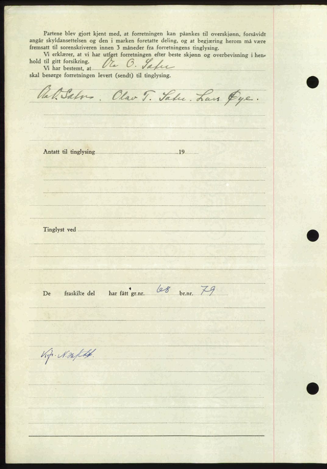 Nordmøre sorenskriveri, AV/SAT-A-4132/1/2/2Ca: Mortgage book no. A107, 1947-1948, Diary no: : 98/1948