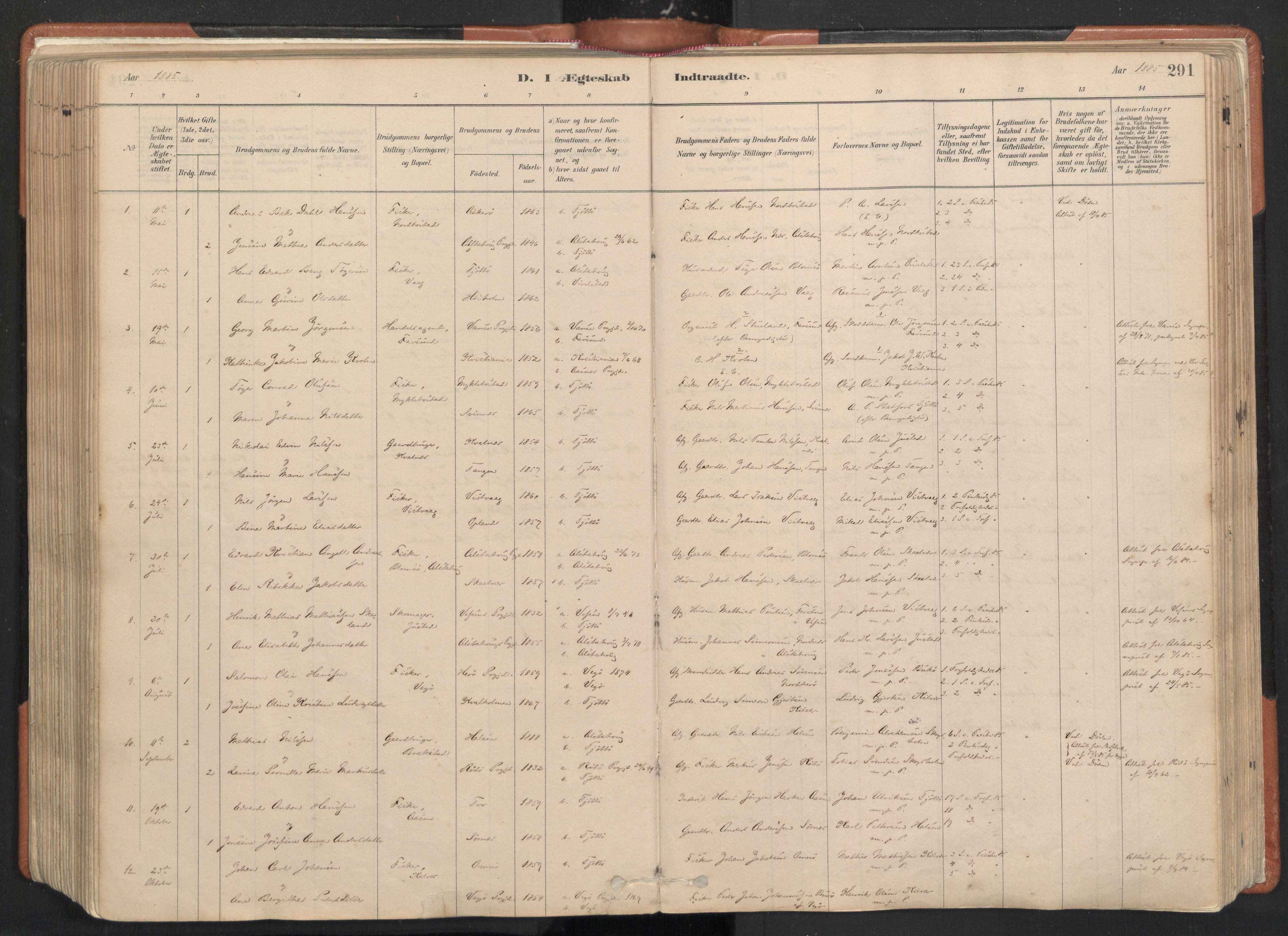 Ministerialprotokoller, klokkerbøker og fødselsregistre - Nordland, SAT/A-1459/817/L0264: Parish register (official) no. 817A04, 1878-1907, p. 291