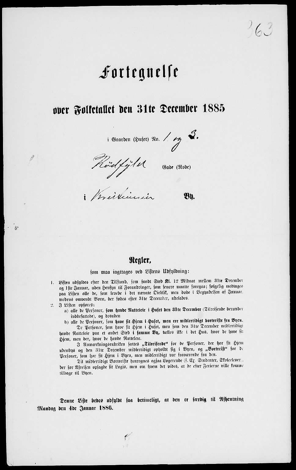 RA, 1885 census for 0301 Kristiania, 1885, p. 1339