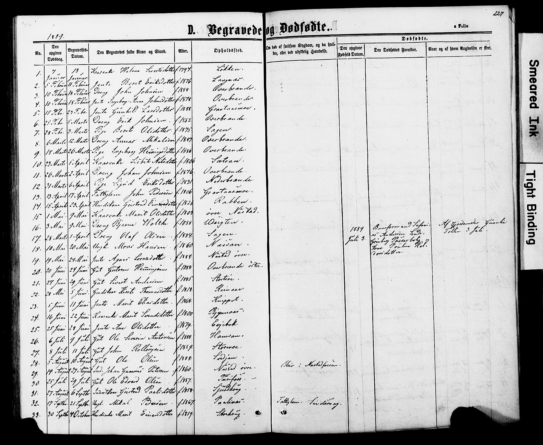 Ministerialprotokoller, klokkerbøker og fødselsregistre - Nord-Trøndelag, SAT/A-1458/706/L0049: Parish register (copy) no. 706C01, 1864-1895, p. 227