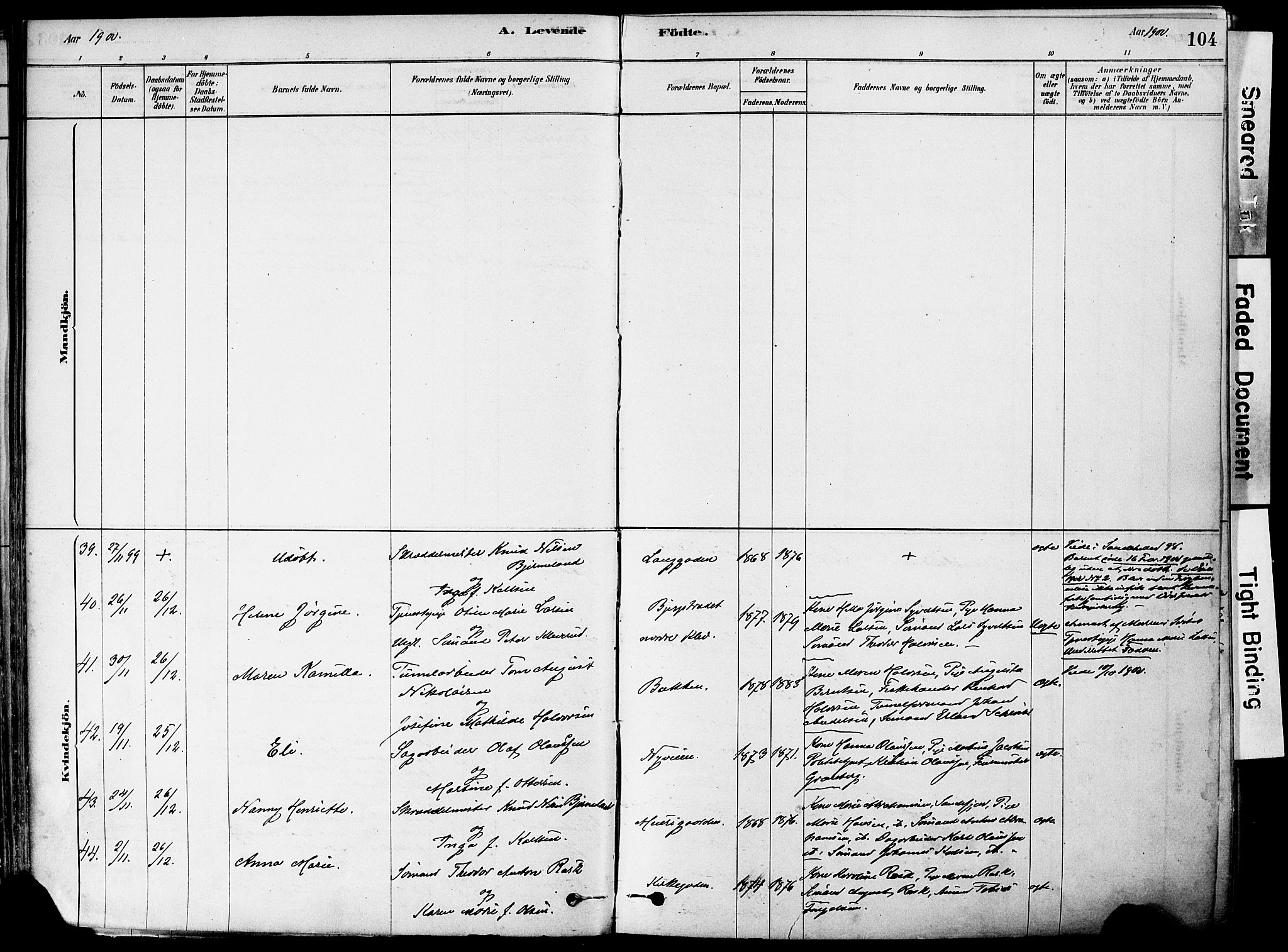 Holmestrand kirkebøker, AV/SAKO-A-346/F/Fa/L0004: Parish register (official) no. 4, 1880-1901, p. 104