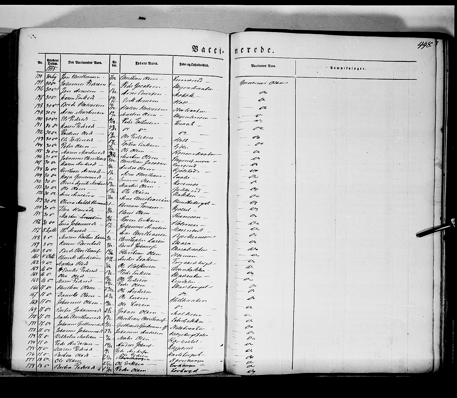 Grue prestekontor, AV/SAH-PREST-036/H/Ha/Haa/L0008: Parish register (official) no. 8, 1847-1858, p. 448