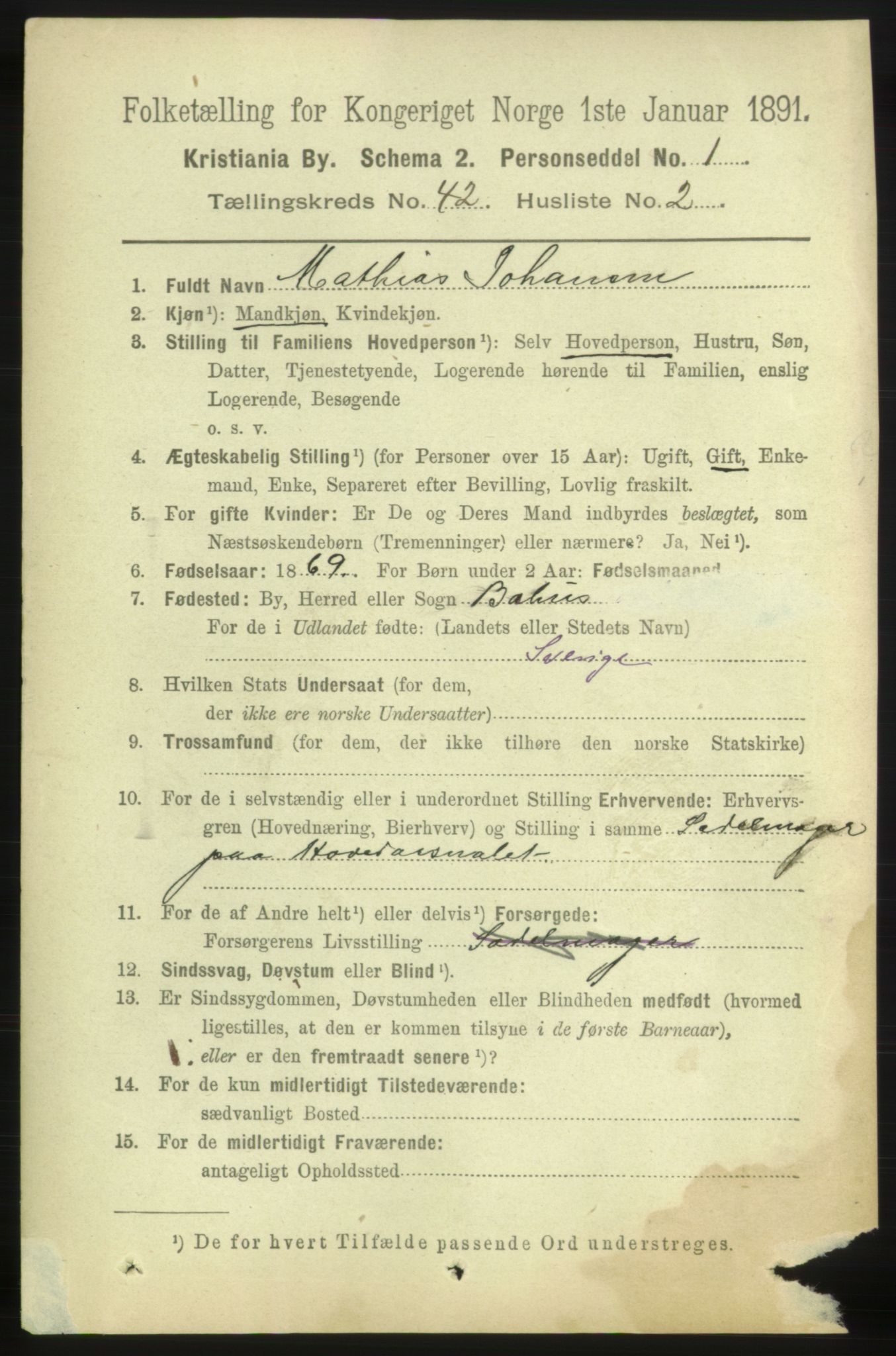 RA, 1891 census for 0301 Kristiania, 1891, p. 24714