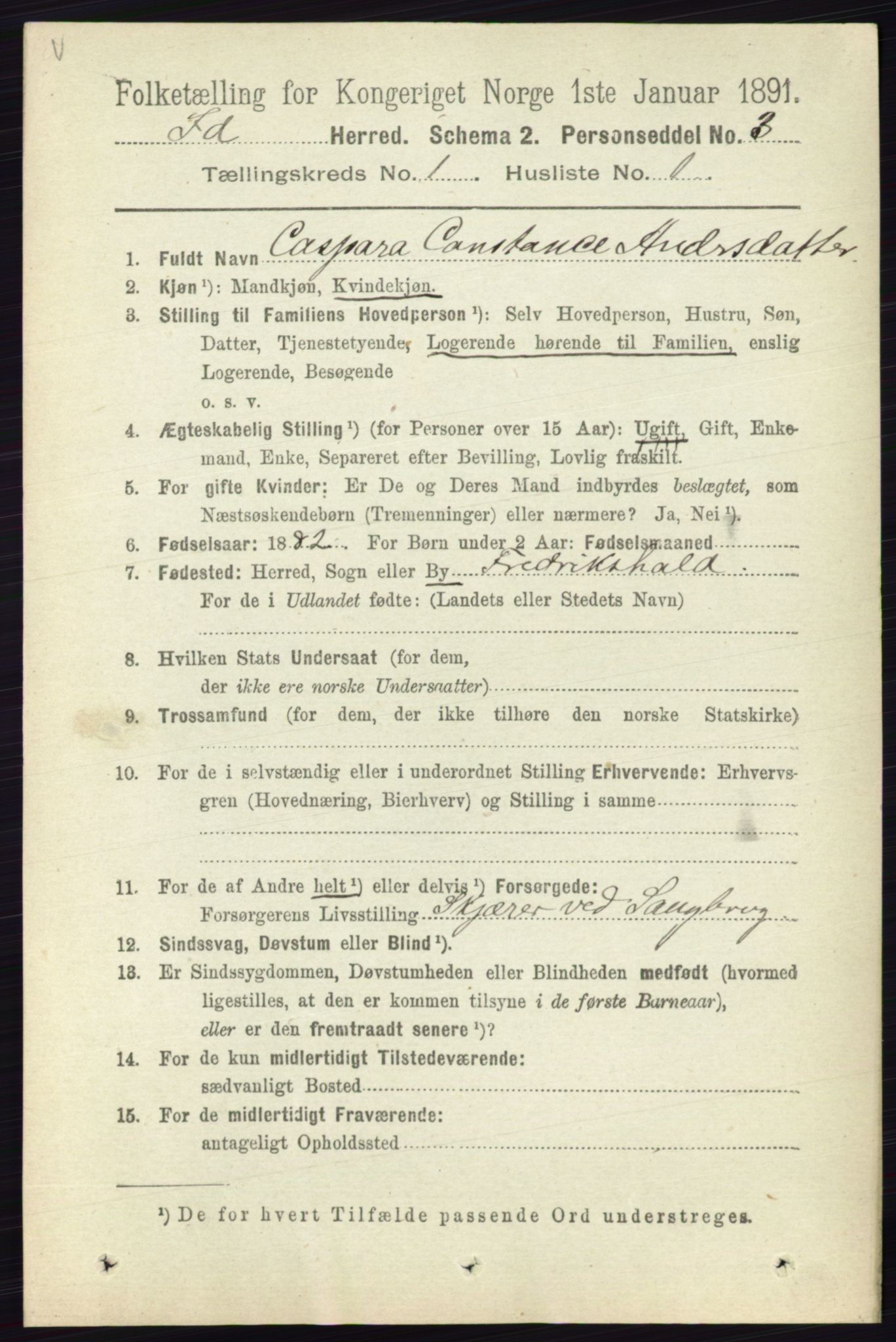 RA, 1891 census for 0117 Idd, 1891, p. 139