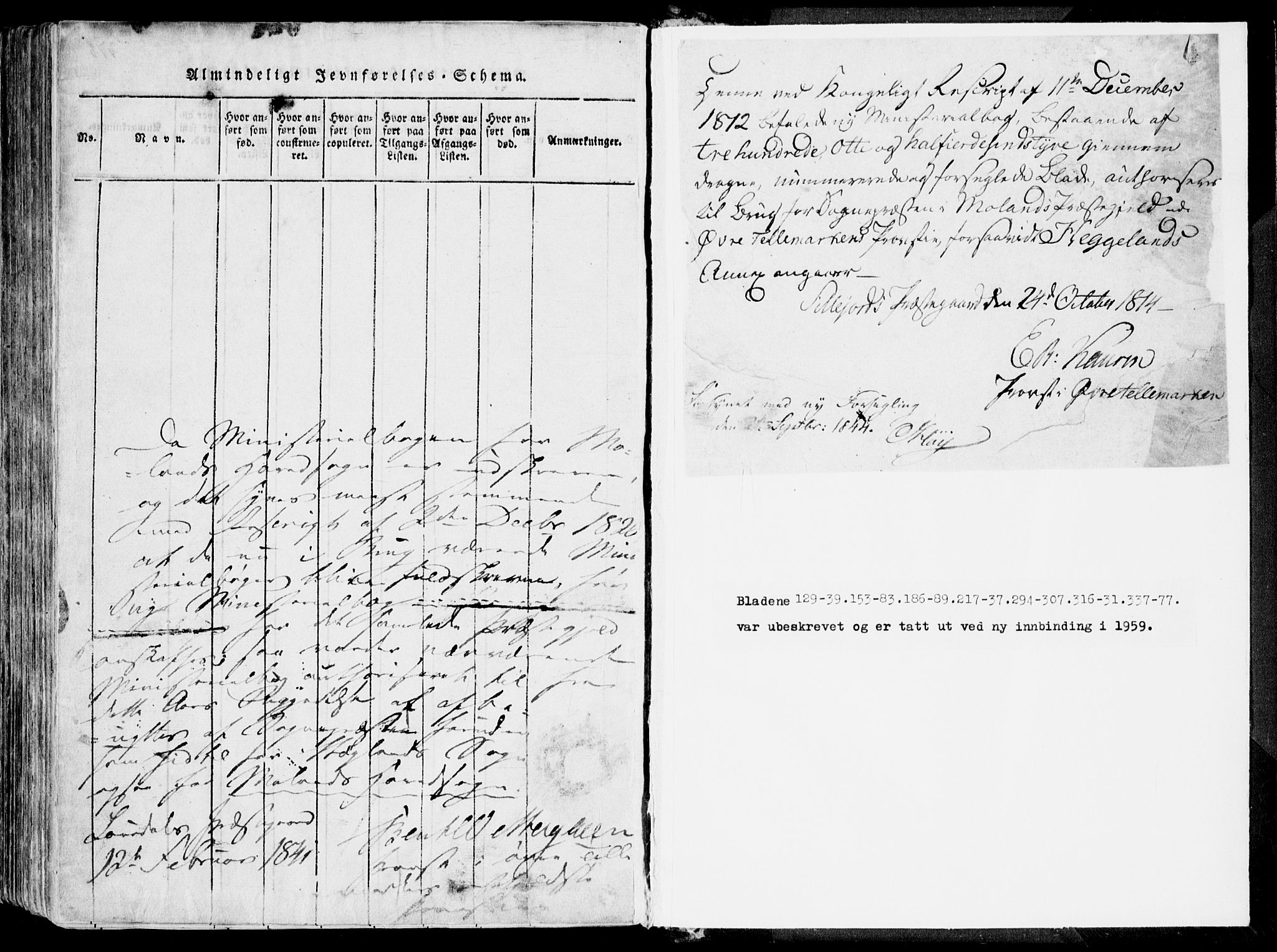 Fyresdal kirkebøker, SAKO/A-263/F/Fa/L0004: Parish register (official) no. I 4, 1815-1854