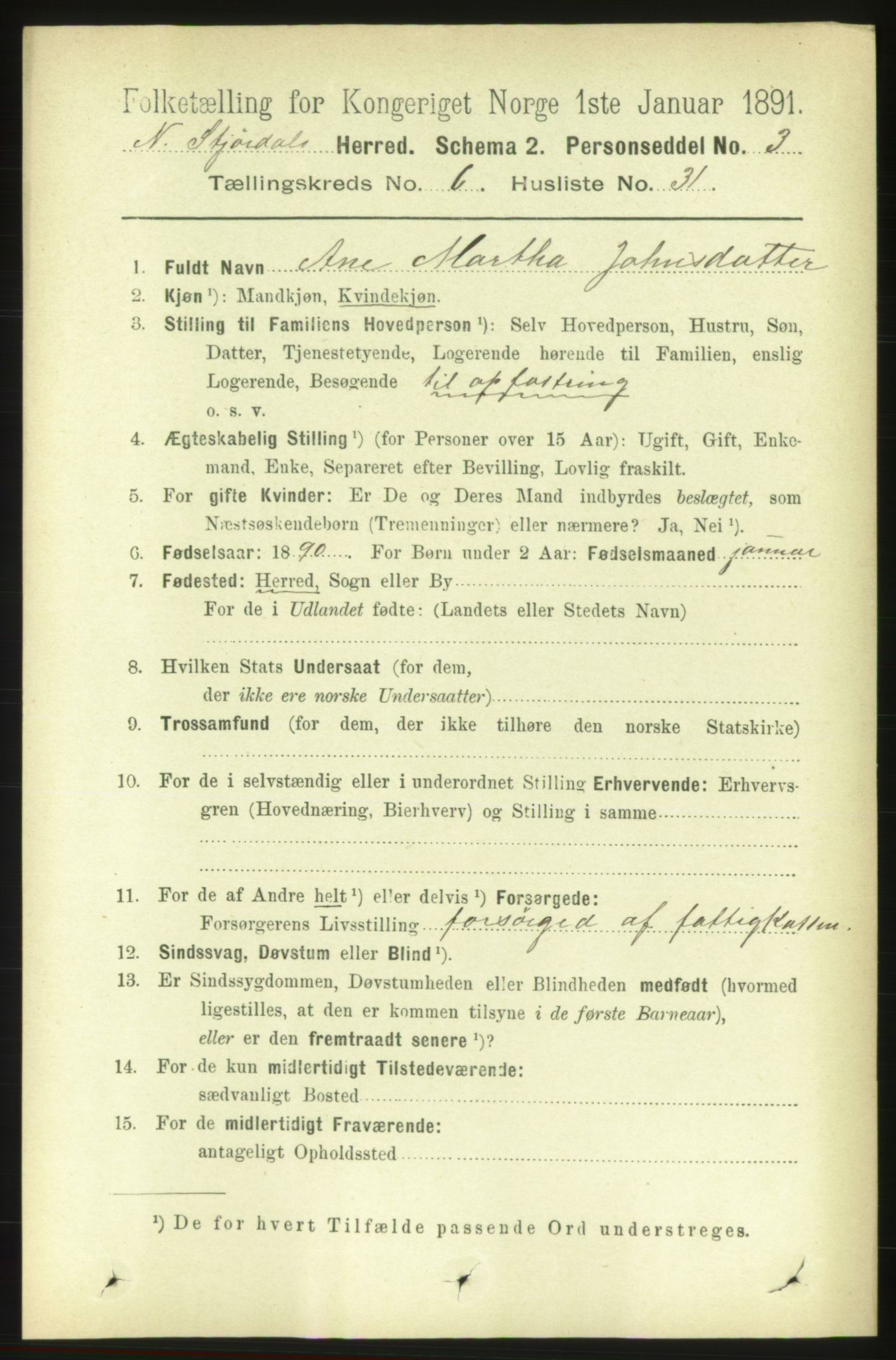 RA, 1891 census for 1714 Nedre Stjørdal, 1891, p. 2745