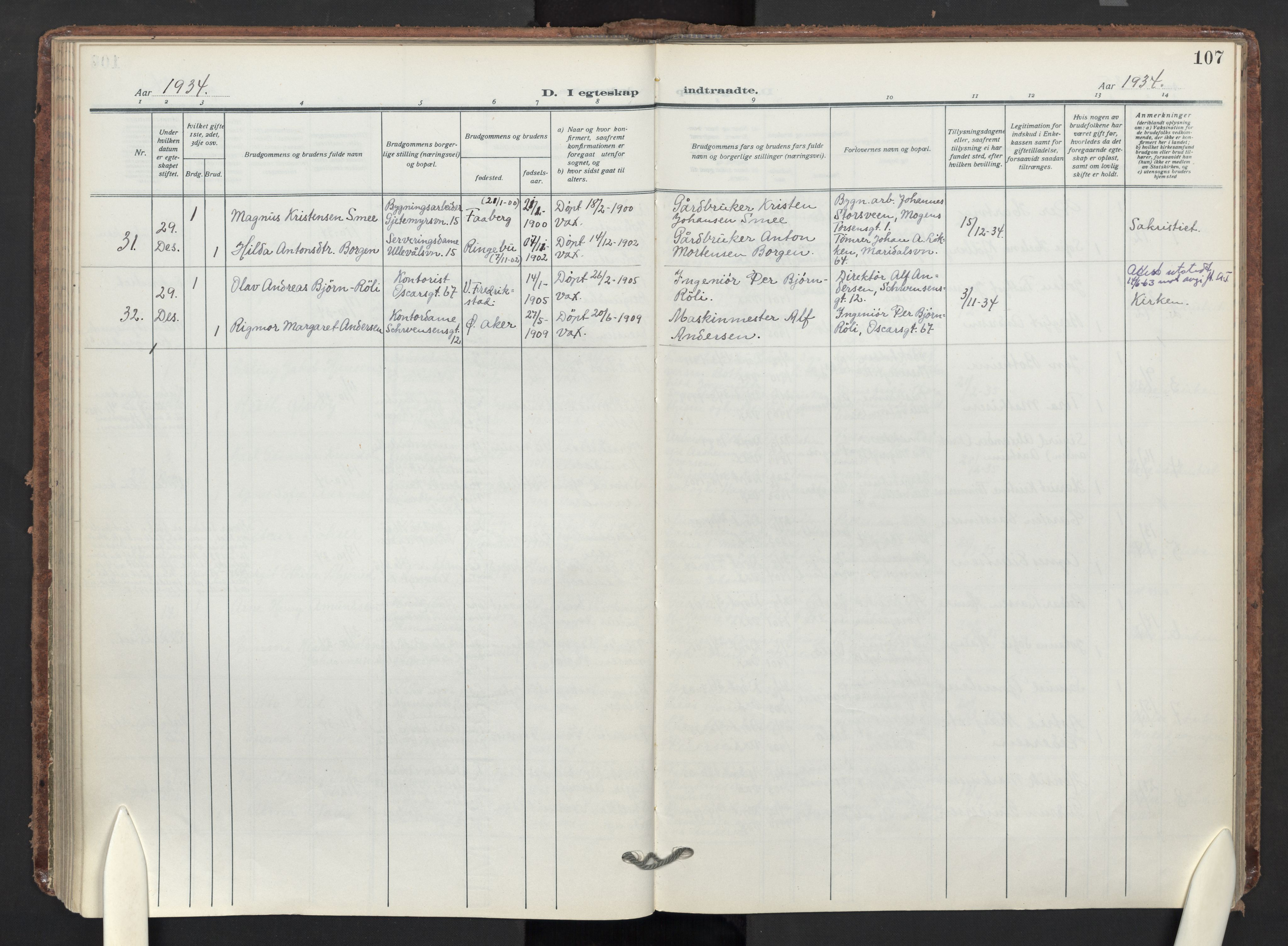 Markus prestekontor Kirkebøker, AV/SAO-A-10830/F/L0003: Parish register (official) no. 3, 1917-1942, p. 107