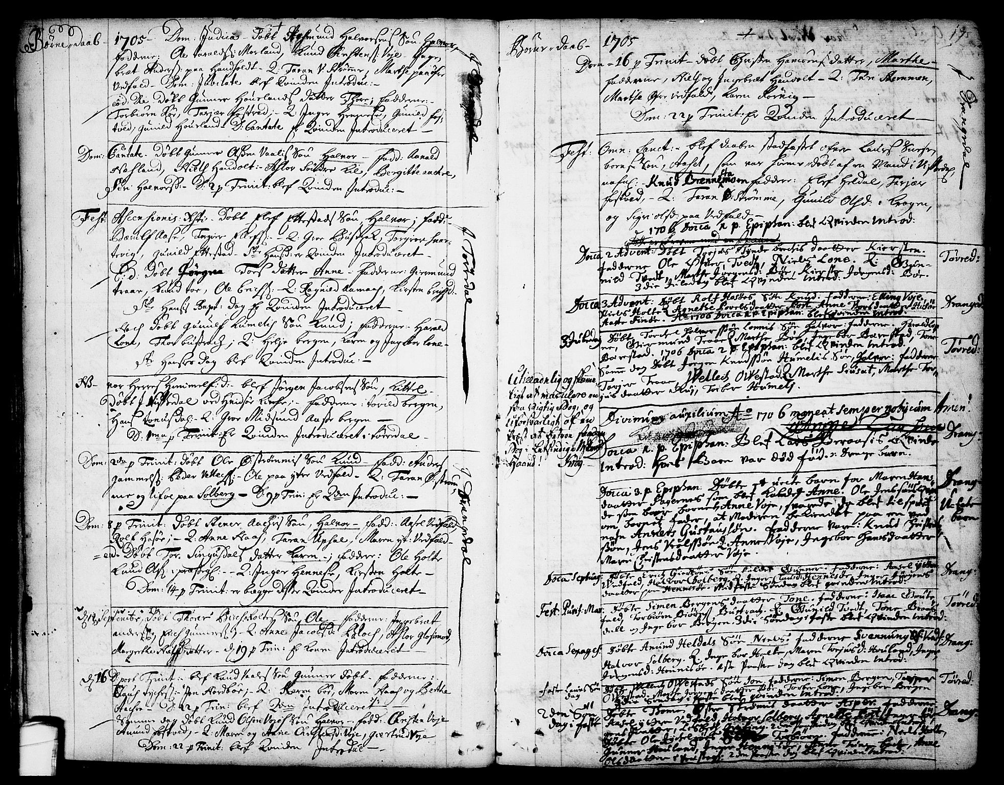 Drangedal kirkebøker, AV/SAKO-A-258/F/Fa/L0001: Parish register (official) no. 1, 1697-1767, p. 17