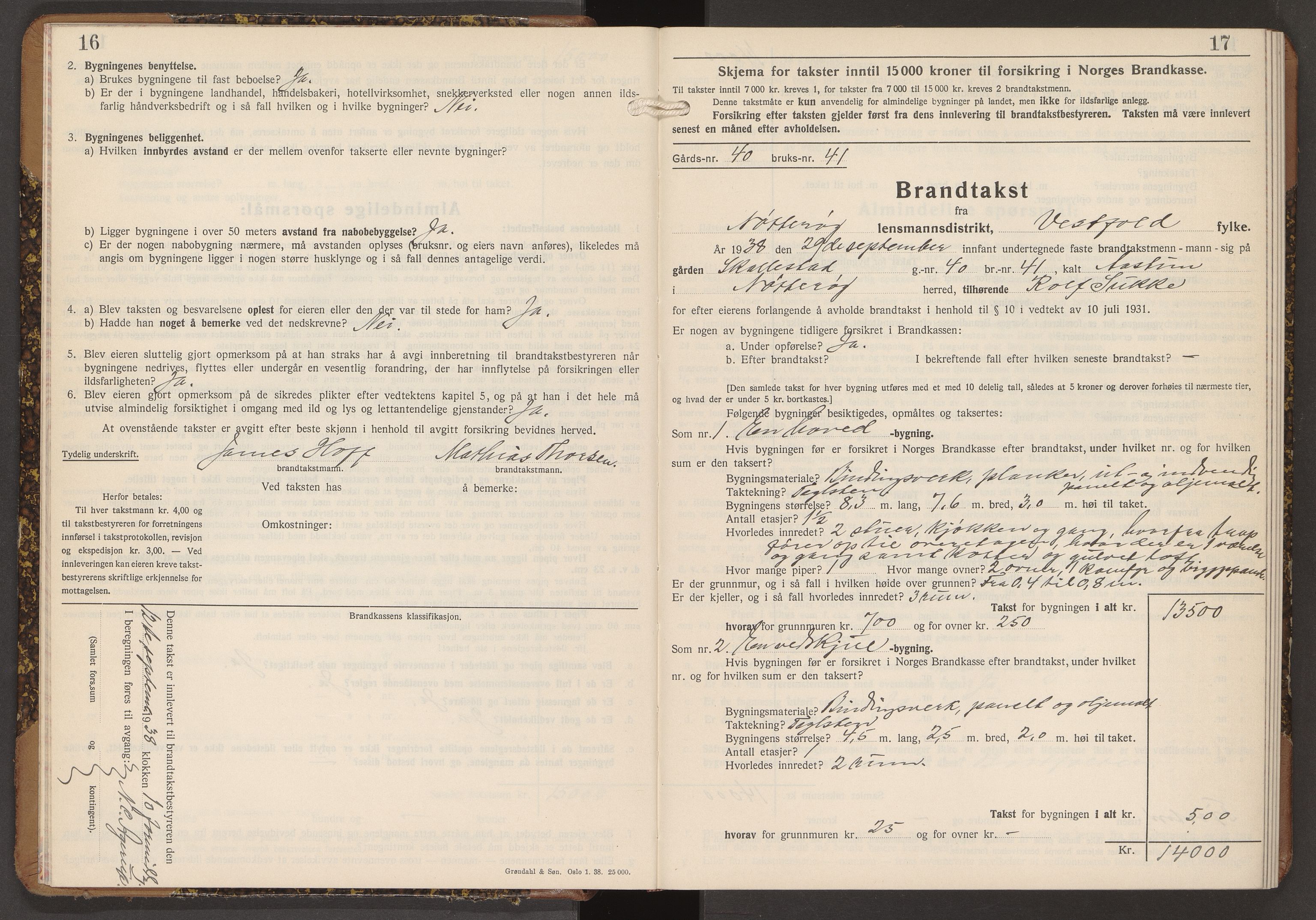 Nøtterøy lensmannskontor, SAKO/A-540/Y/Yg/Ygb/L0011: Skjematakstprotokoll, 1938-1949, p. 16-17