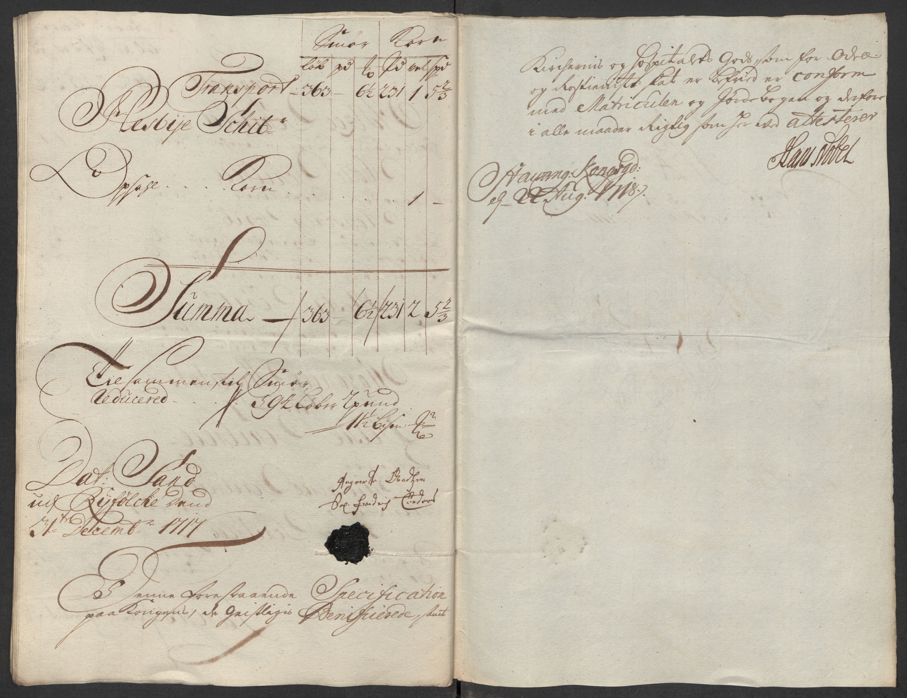 Rentekammeret inntil 1814, Reviderte regnskaper, Fogderegnskap, RA/EA-4092/R47/L2870: Fogderegnskap Ryfylke, 1717, p. 84