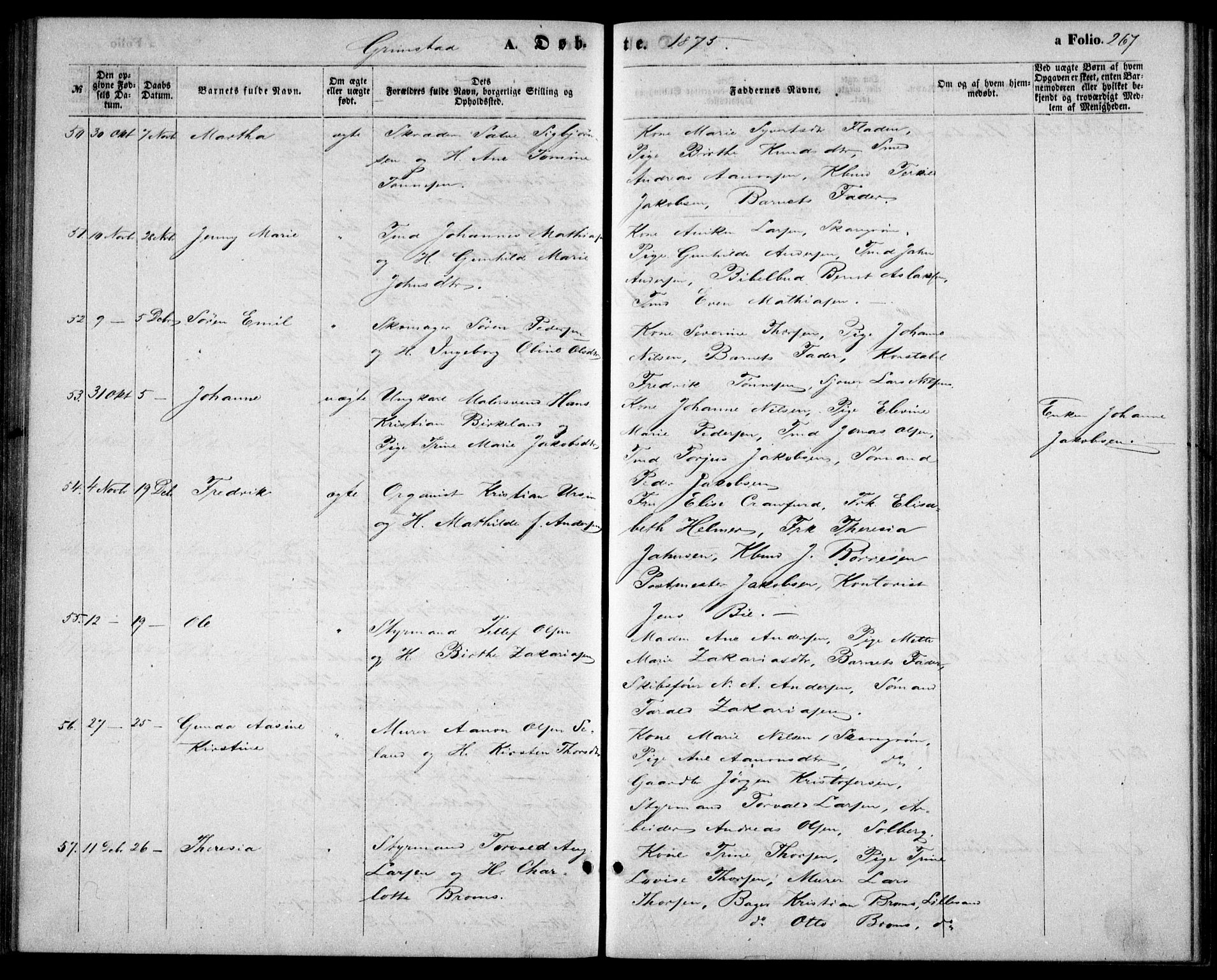 Fjære sokneprestkontor, AV/SAK-1111-0011/F/Fb/L0009: Parish register (copy) no. B 9, 1867-1870, p. 267