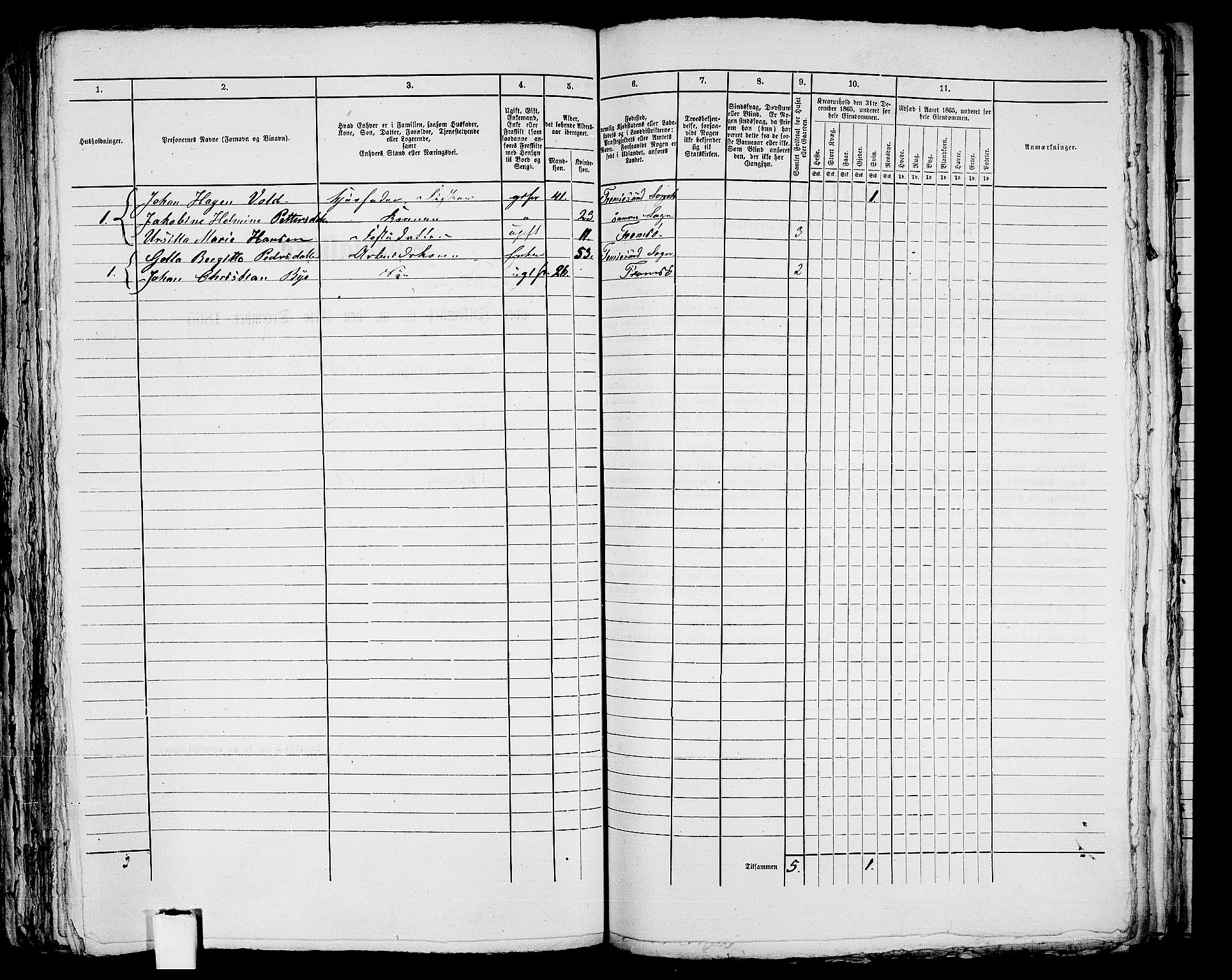 RA, 1865 census for Tromsø, 1865, p. 674