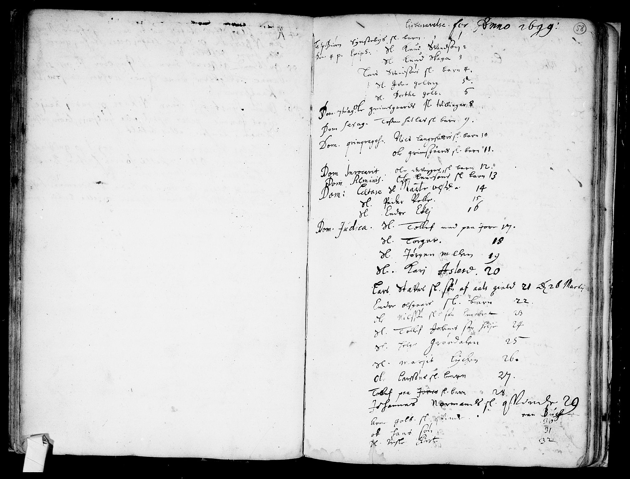 Nes kirkebøker, SAKO/A-236/F/Fa/L0001: Parish register (official) no. 1, 1693-1706, p. 58