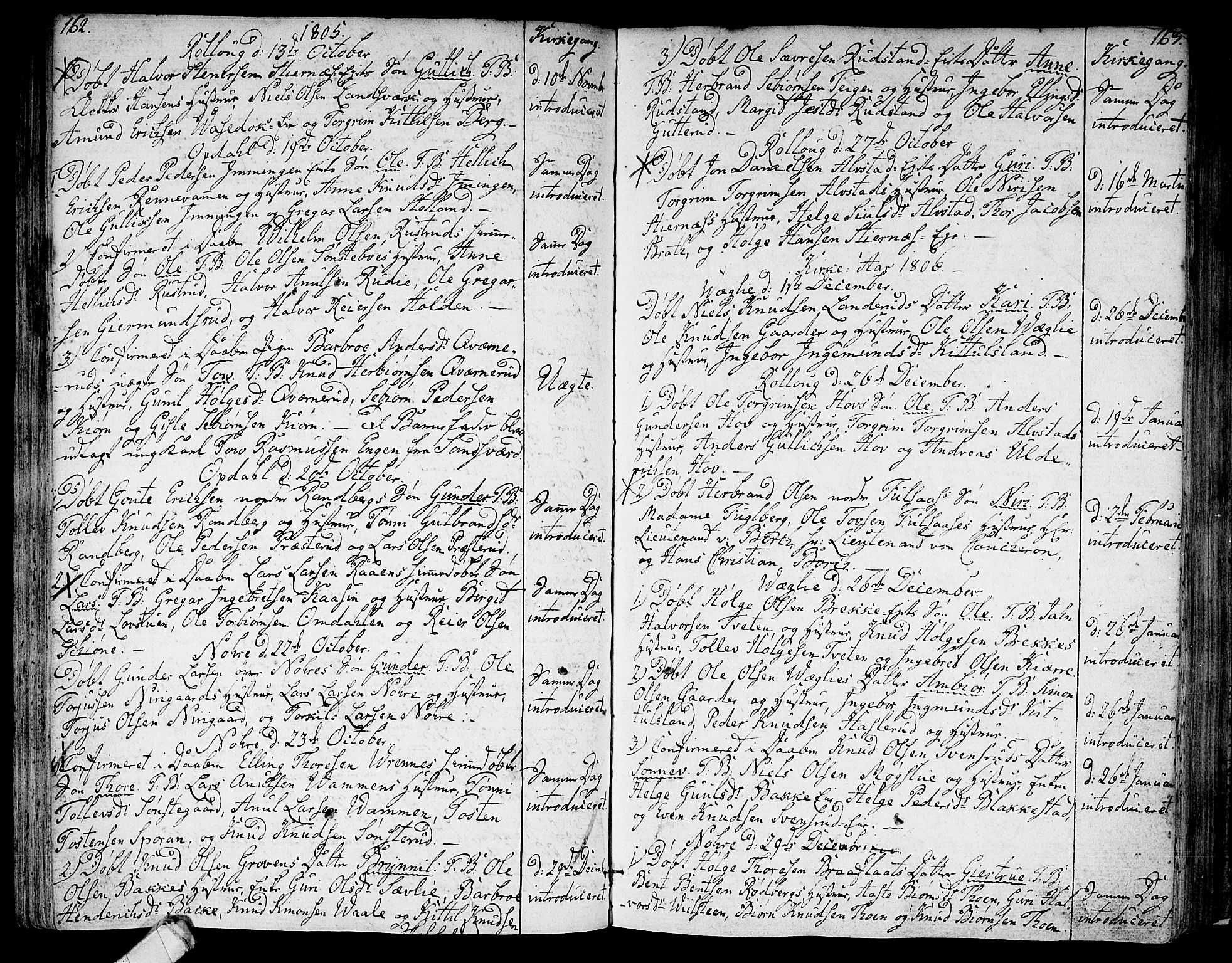 Rollag kirkebøker, SAKO/A-240/F/Fa/L0005: Parish register (official) no. I 5, 1792-1814, p. 162-163