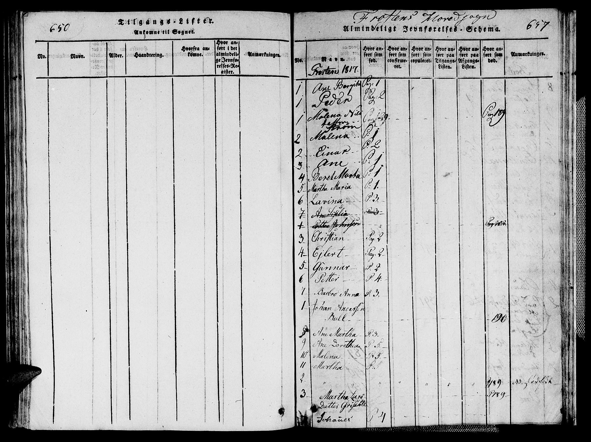 Ministerialprotokoller, klokkerbøker og fødselsregistre - Nord-Trøndelag, SAT/A-1458/713/L0112: Parish register (official) no. 713A04 /1, 1817-1827, p. 650-657