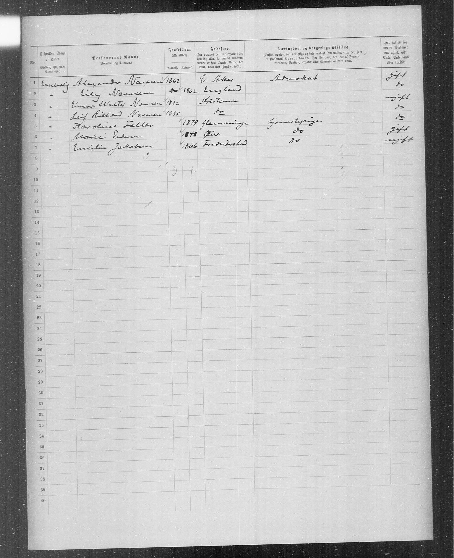 OBA, Municipal Census 1899 for Kristiania, 1899, p. 4509