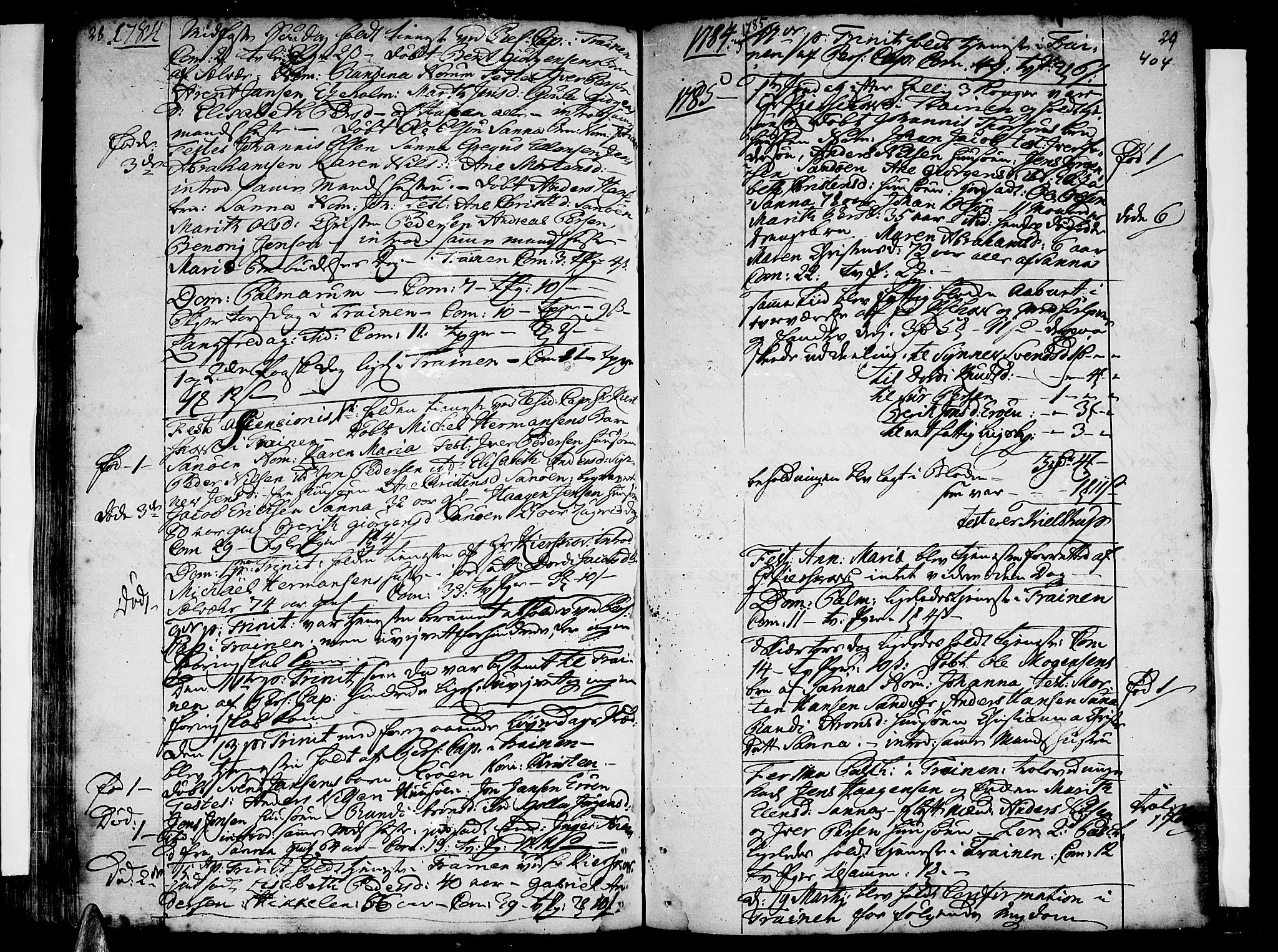 Ministerialprotokoller, klokkerbøker og fødselsregistre - Nordland, SAT/A-1459/839/L0563: Parish register (official) no. 839A01 /2, 1768-1824, p. 28-29