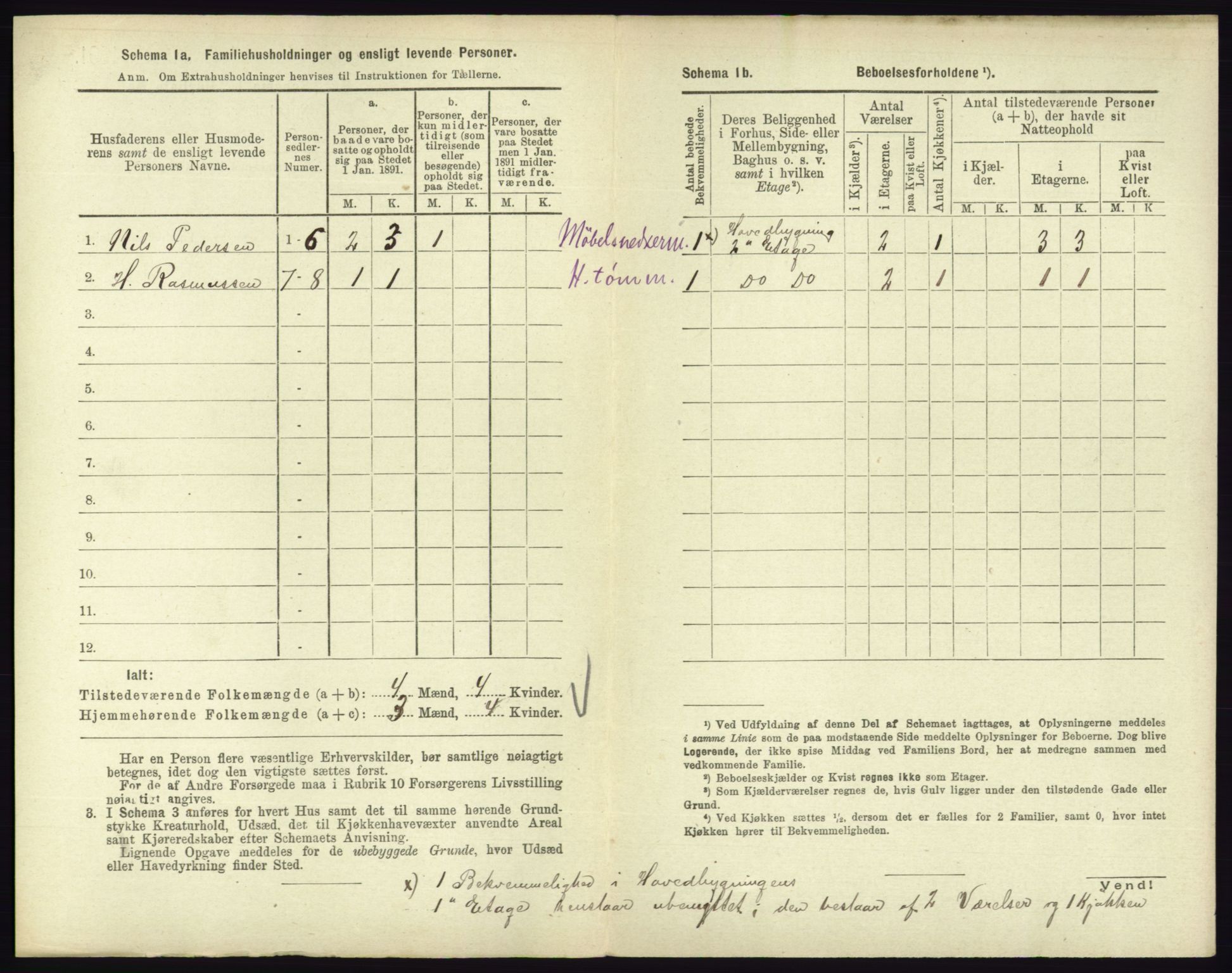 RA, 1891 census for 0705 Tønsberg, 1891, p. 1001