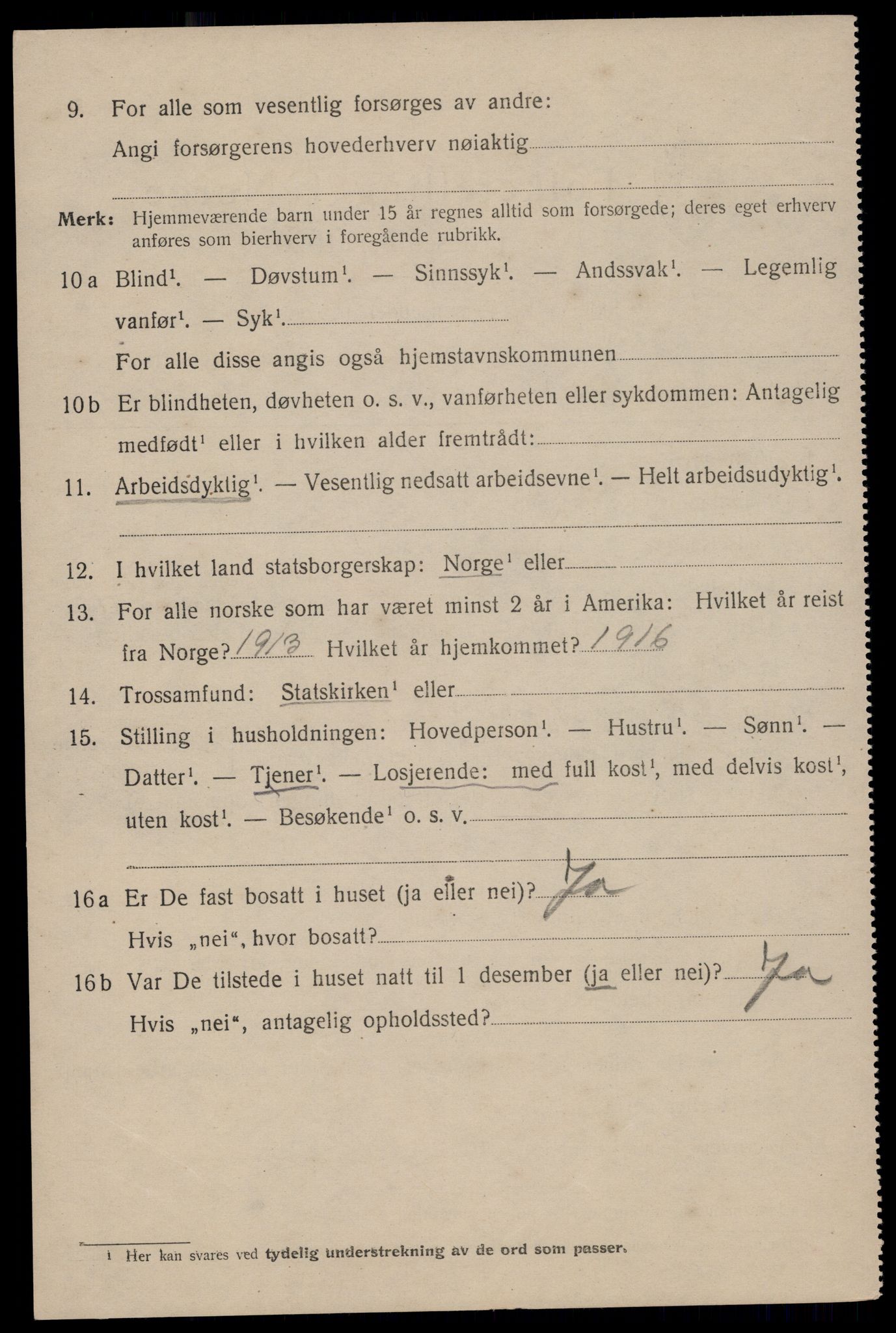 SAST, 1920 census for Egersund town, 1920, p. 9117