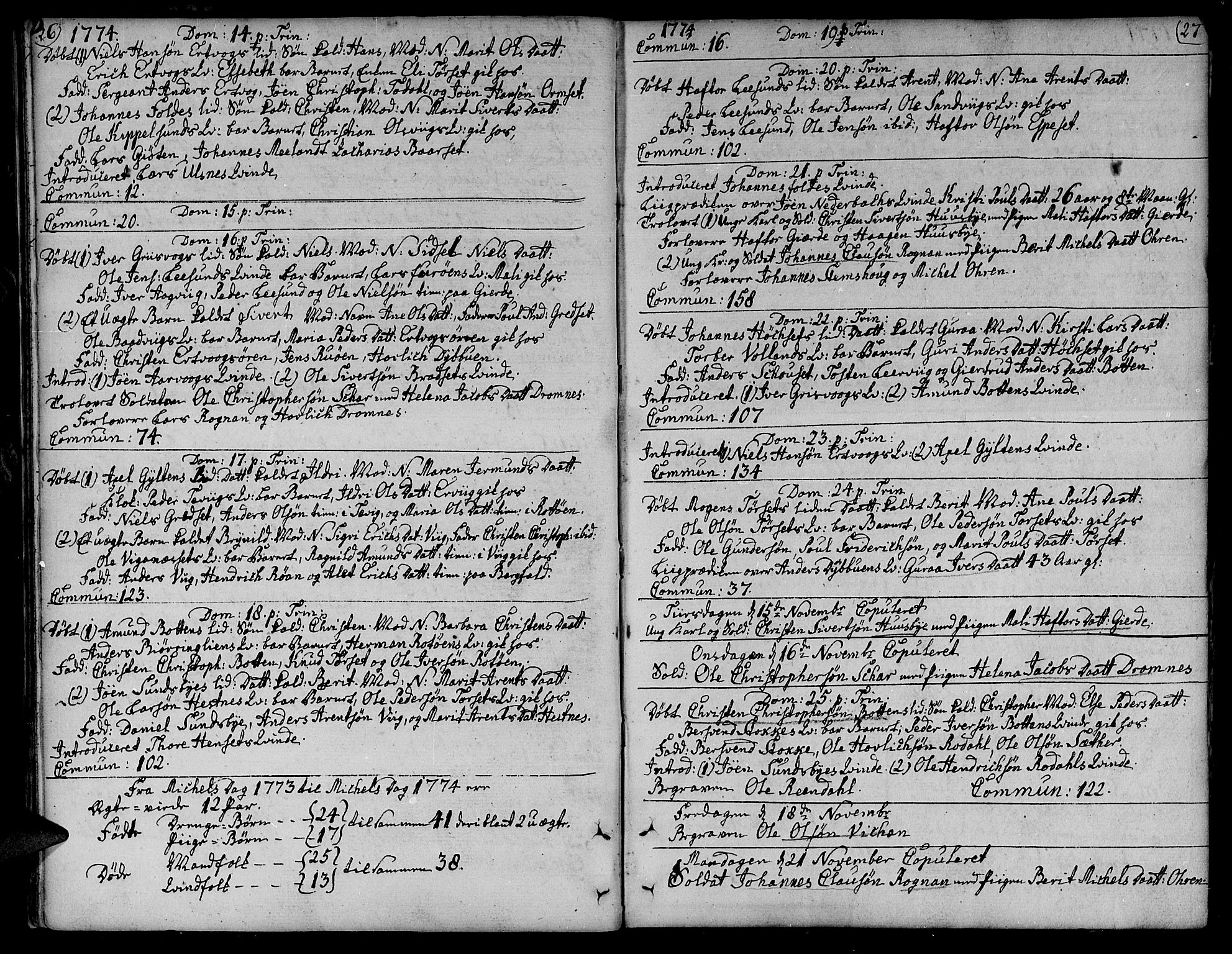 Ministerialprotokoller, klokkerbøker og fødselsregistre - Møre og Romsdal, AV/SAT-A-1454/578/L0902: Parish register (official) no. 578A01, 1772-1819, p. 26-27