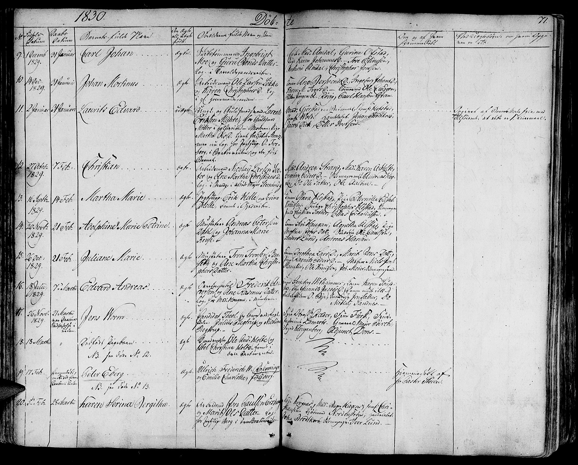 Ministerialprotokoller, klokkerbøker og fødselsregistre - Sør-Trøndelag, SAT/A-1456/602/L0108: Parish register (official) no. 602A06, 1821-1839, p. 71