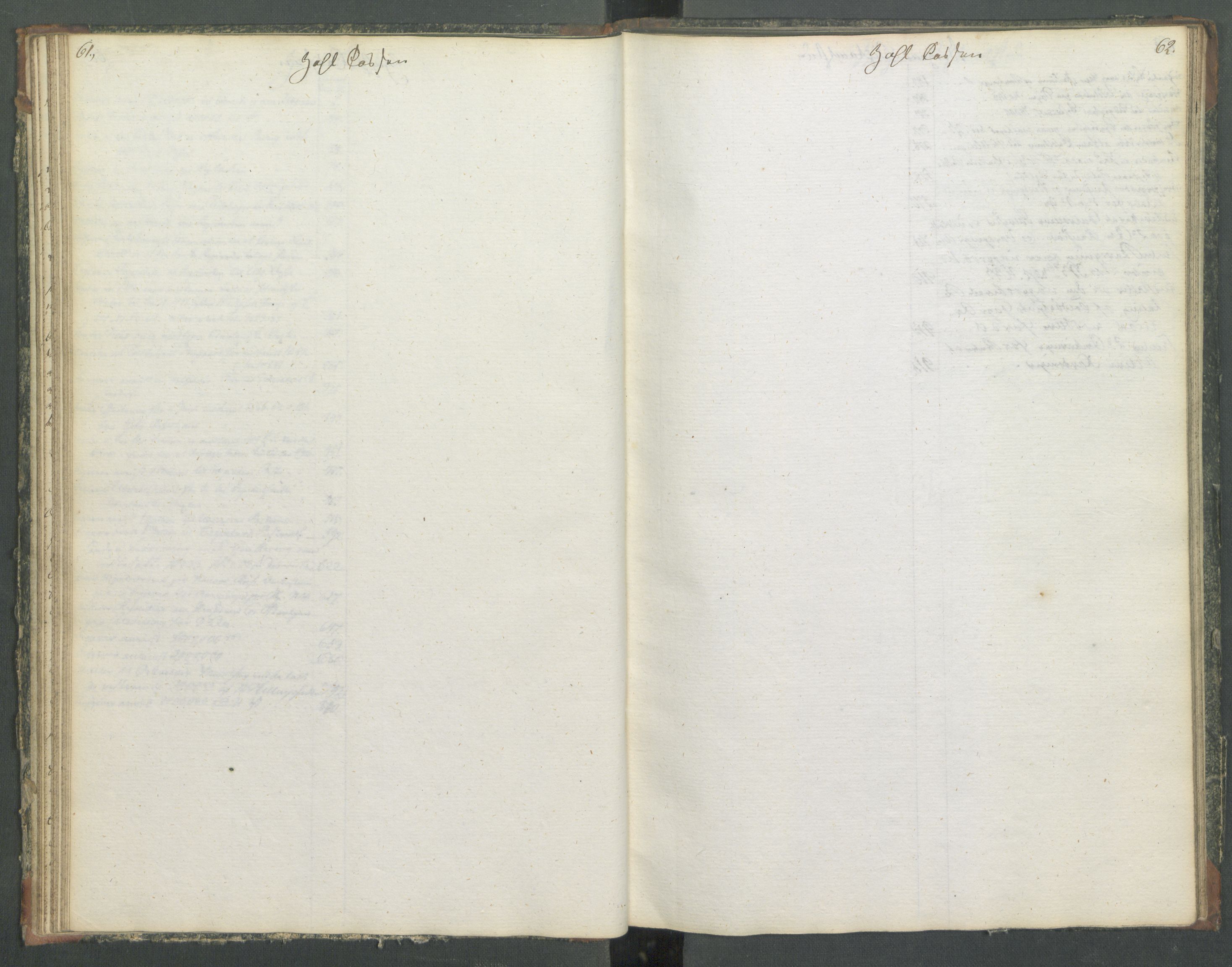 Departementene i 1814, RA/S-3899/Fa/L0014: Bokholderkontoret - Register til journalen, 1814-1815, p. 61-62