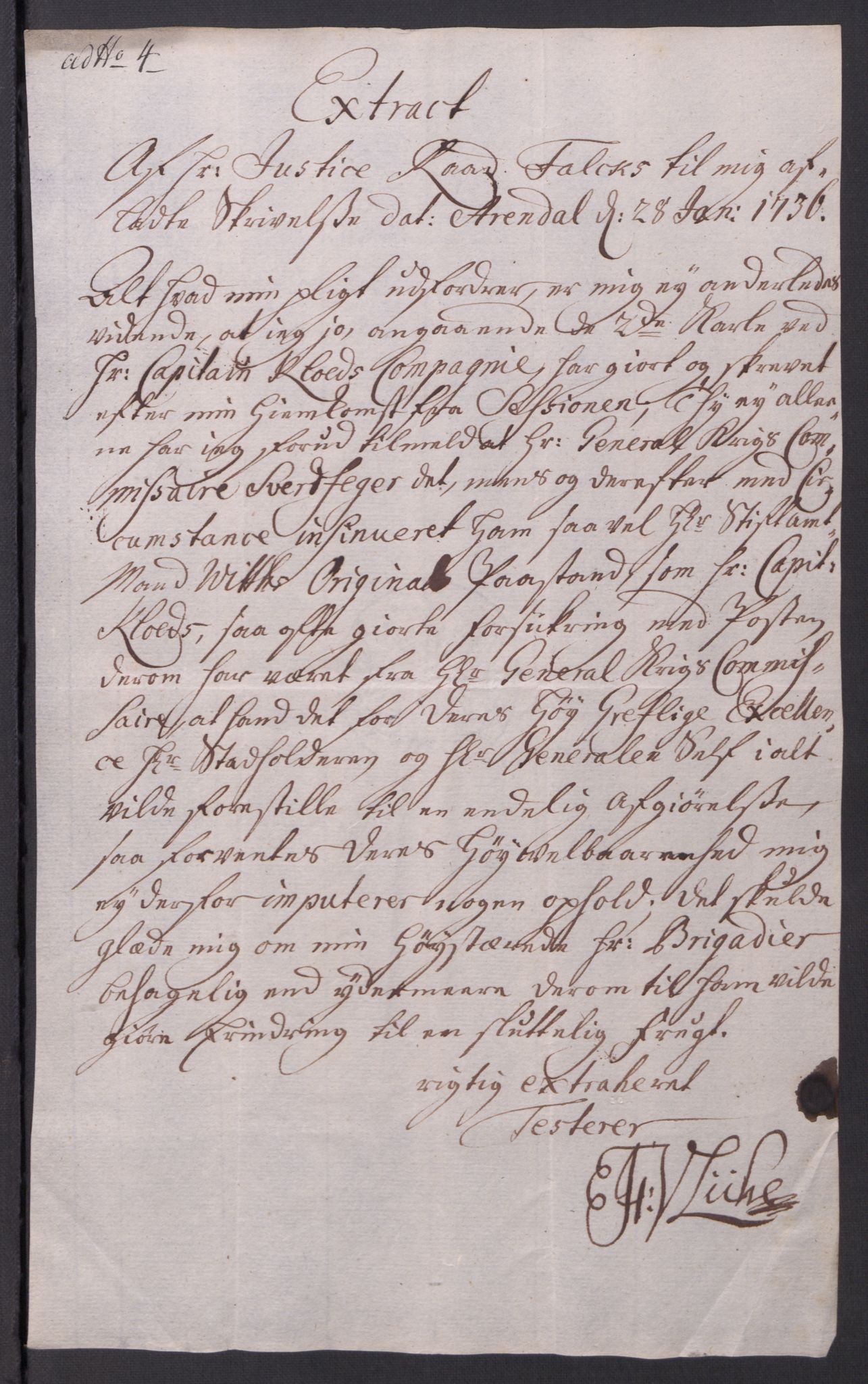 Kommanderende general (KG I) med Det norske krigsdirektorium, AV/RA-EA-5419/D/L0061: Stattholderens, stiftamtmenns og amtmenns brev, 1731-1740, p. 162