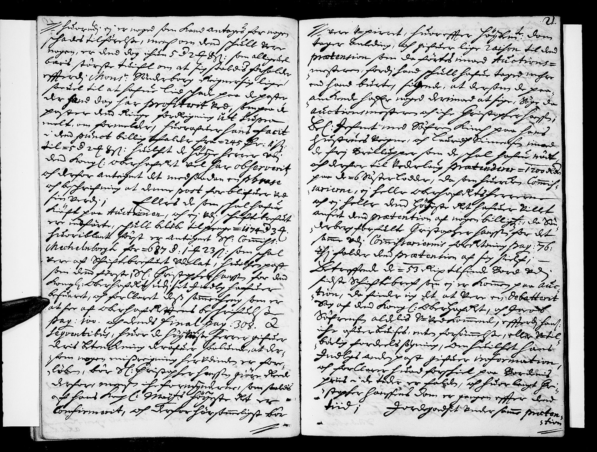 Drammen byfogd, AV/SAKO-A-222/F/Fa/L0018: Tingbok for Bragernes, 1687, p. 20b-21a