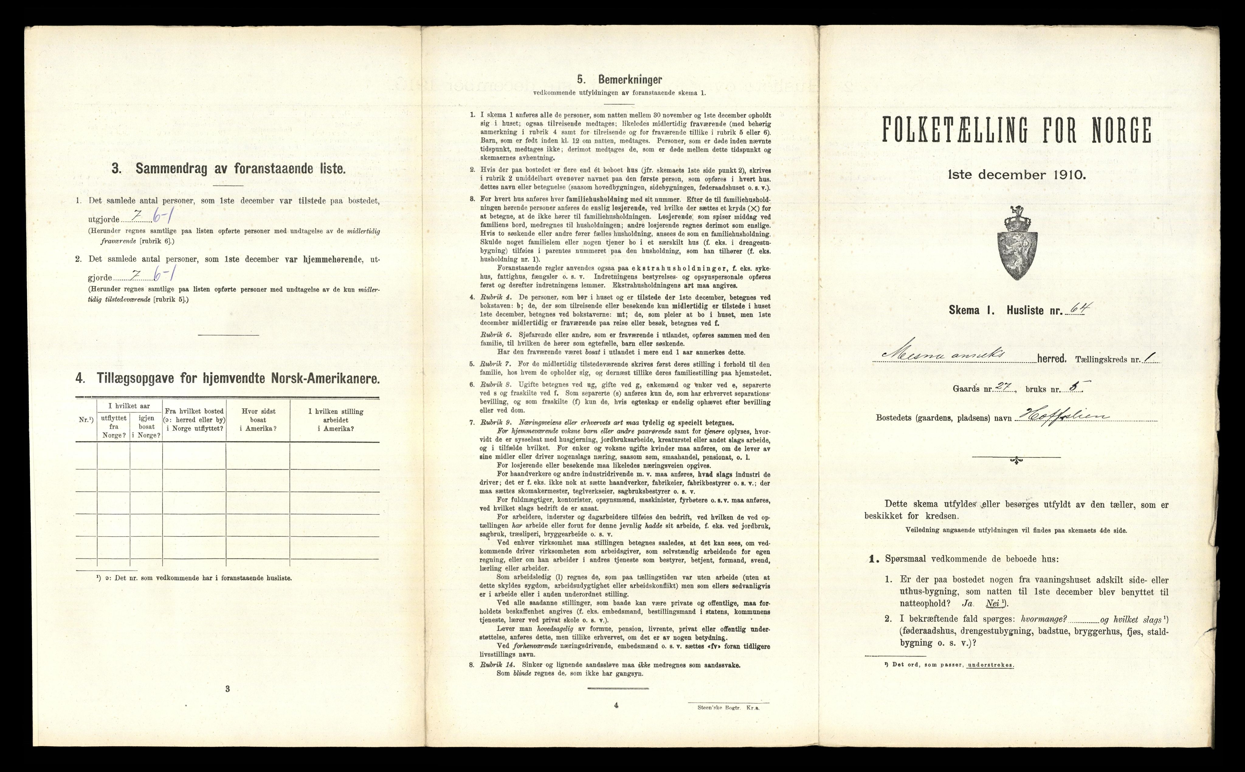 RA, 1910 census for Fåberg, 1910, p. 180