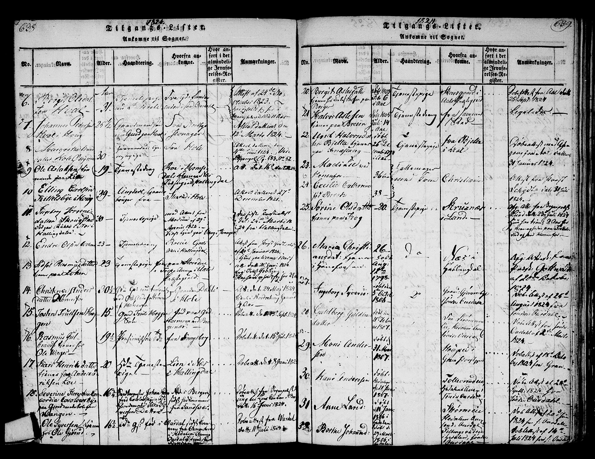 Norderhov kirkebøker, AV/SAKO-A-237/F/Fa/L0008: Parish register (official) no. 8, 1814-1833, p. 638-639