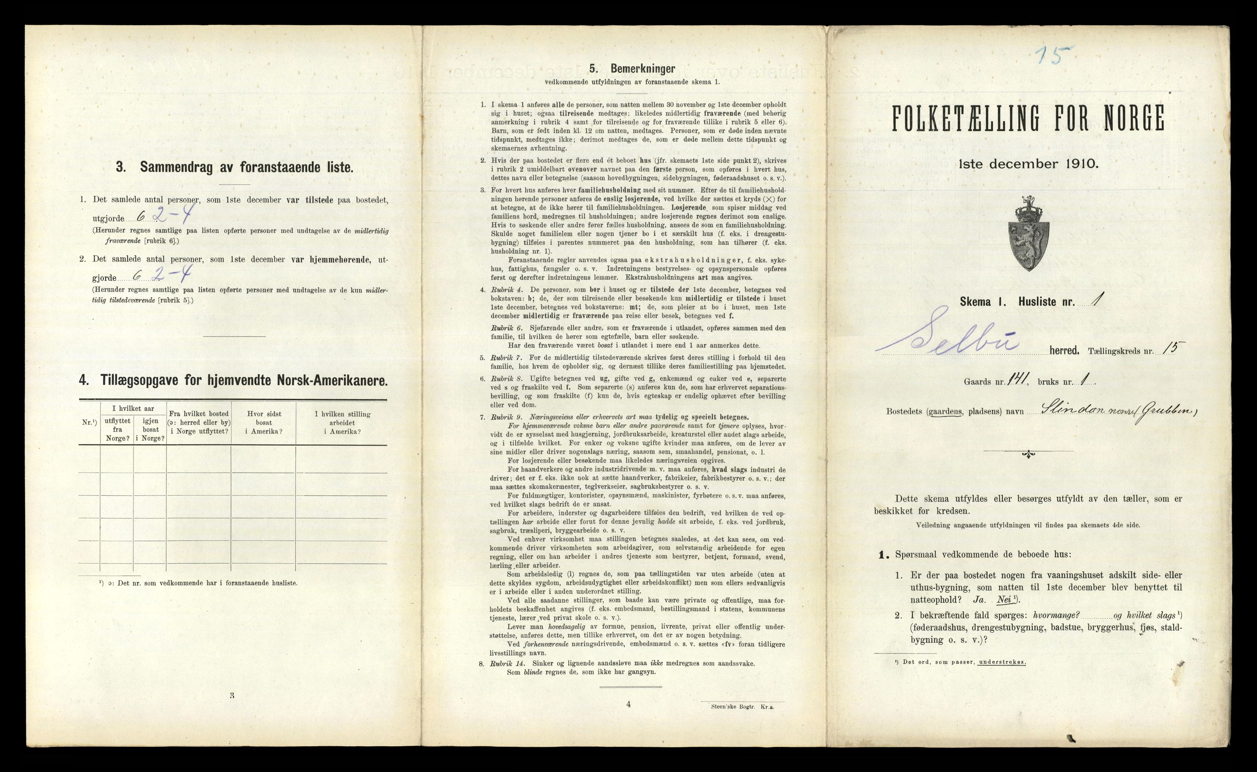 RA, 1910 census for Selbu, 1910, p. 1444
