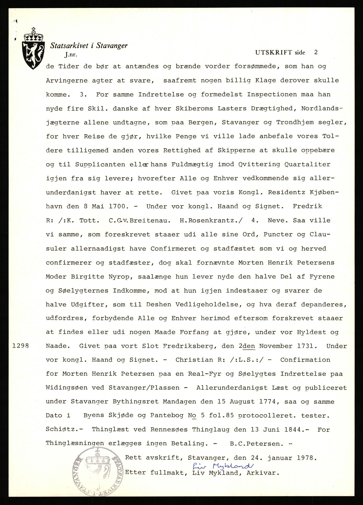 Statsarkivet i Stavanger, SAST/A-101971/03/Y/Yj/L0050: Avskrifter sortert etter gårdsnavn: Kvammen - Kvæstad, 1750-1930, p. 490