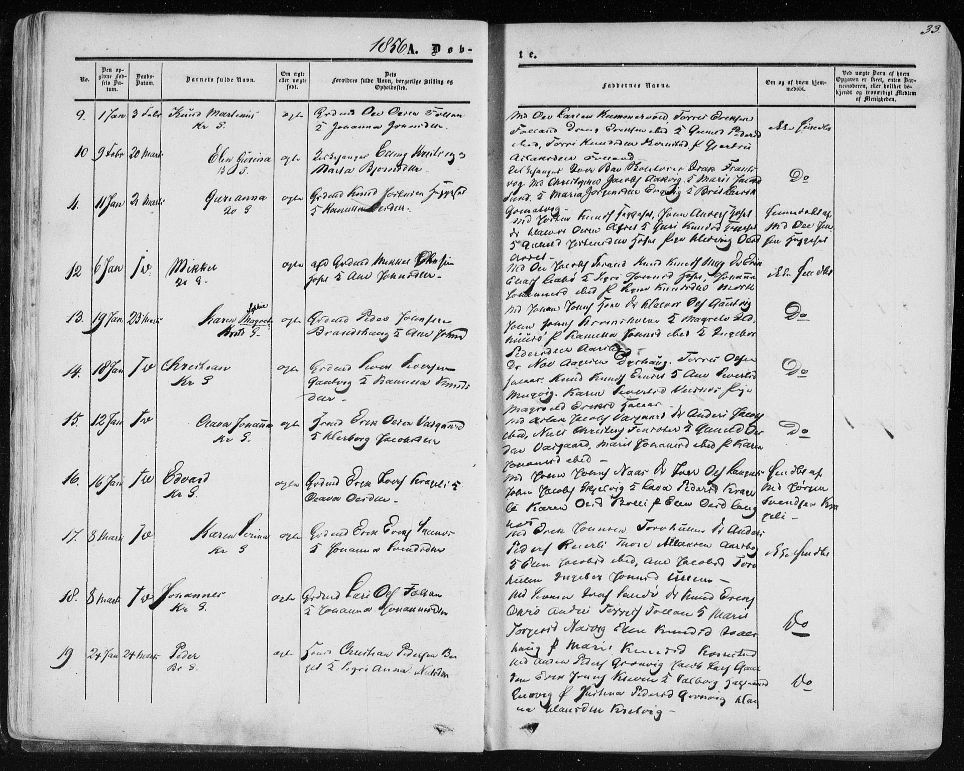 Ministerialprotokoller, klokkerbøker og fødselsregistre - Møre og Romsdal, AV/SAT-A-1454/568/L0804: Parish register (official) no. 568A11, 1854-1868, p. 33