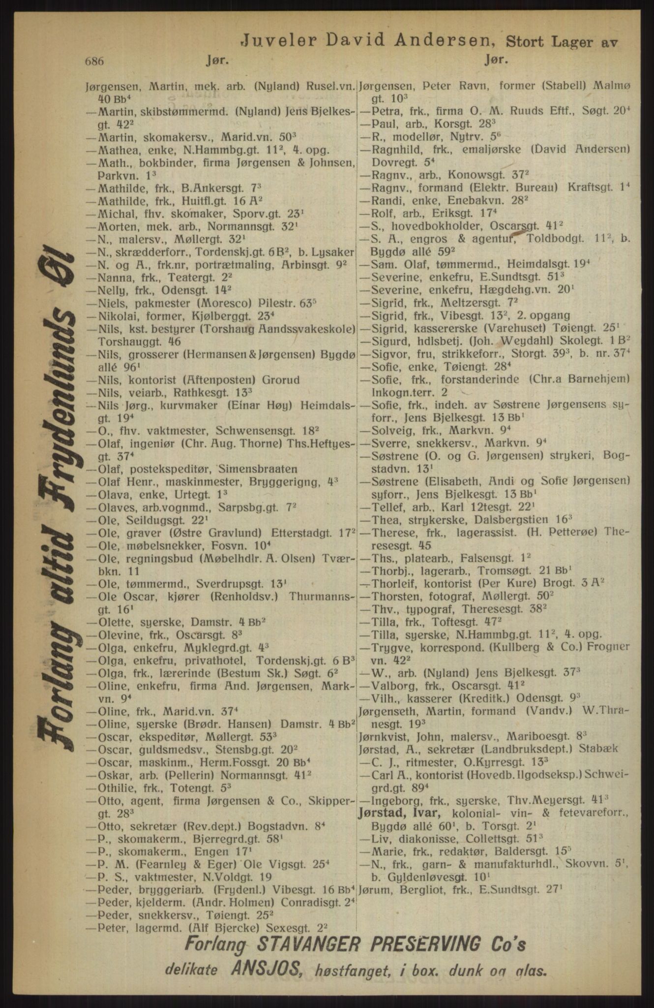 Kristiania/Oslo adressebok, PUBL/-, 1914, p. 686