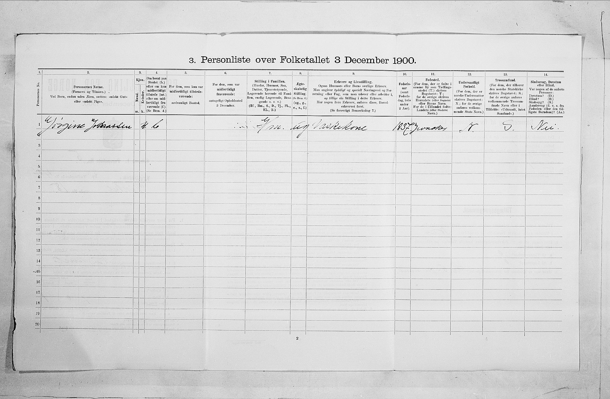 SAO, 1900 census for Kristiania, 1900, p. 113594